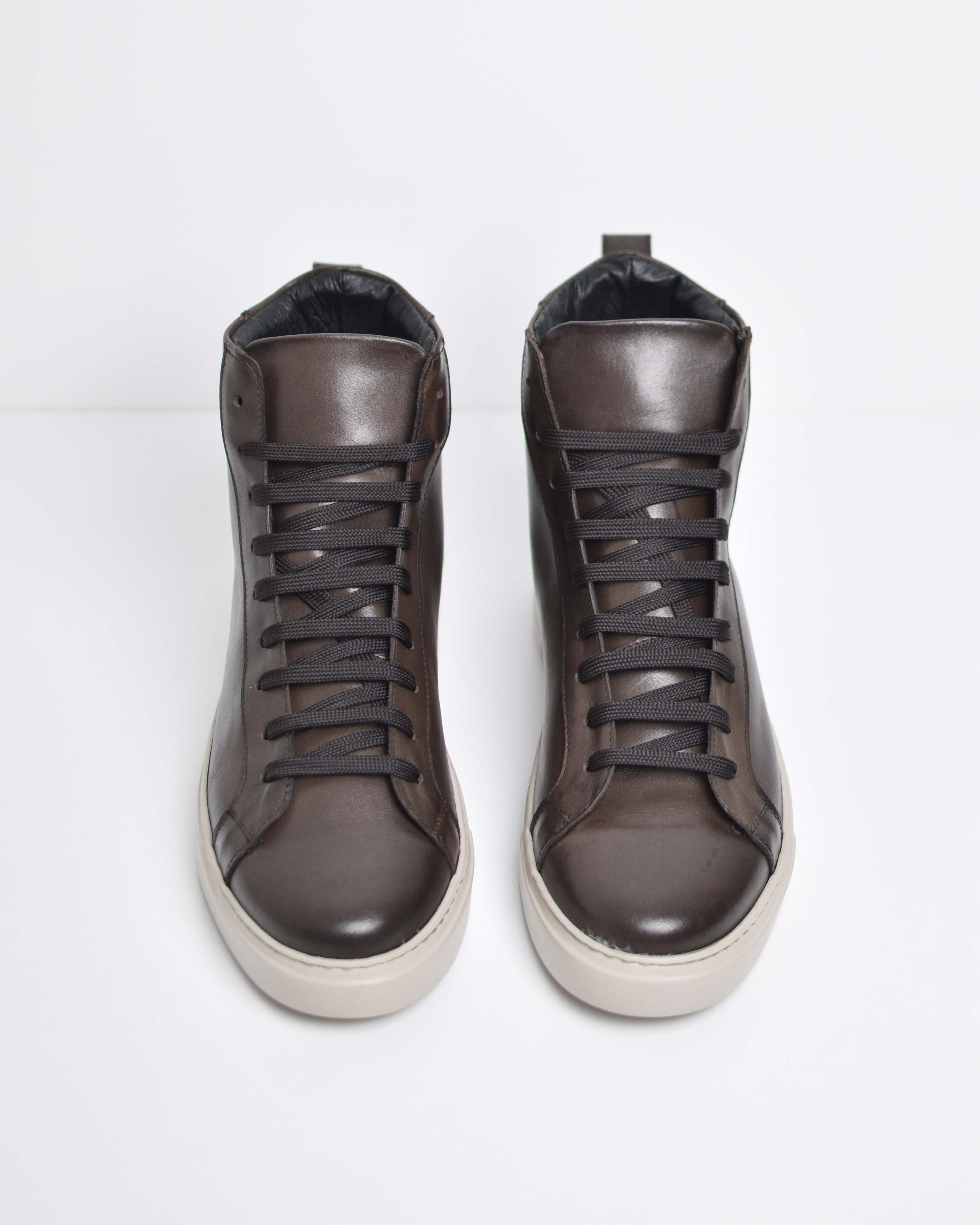 Sneakers alta in pelle