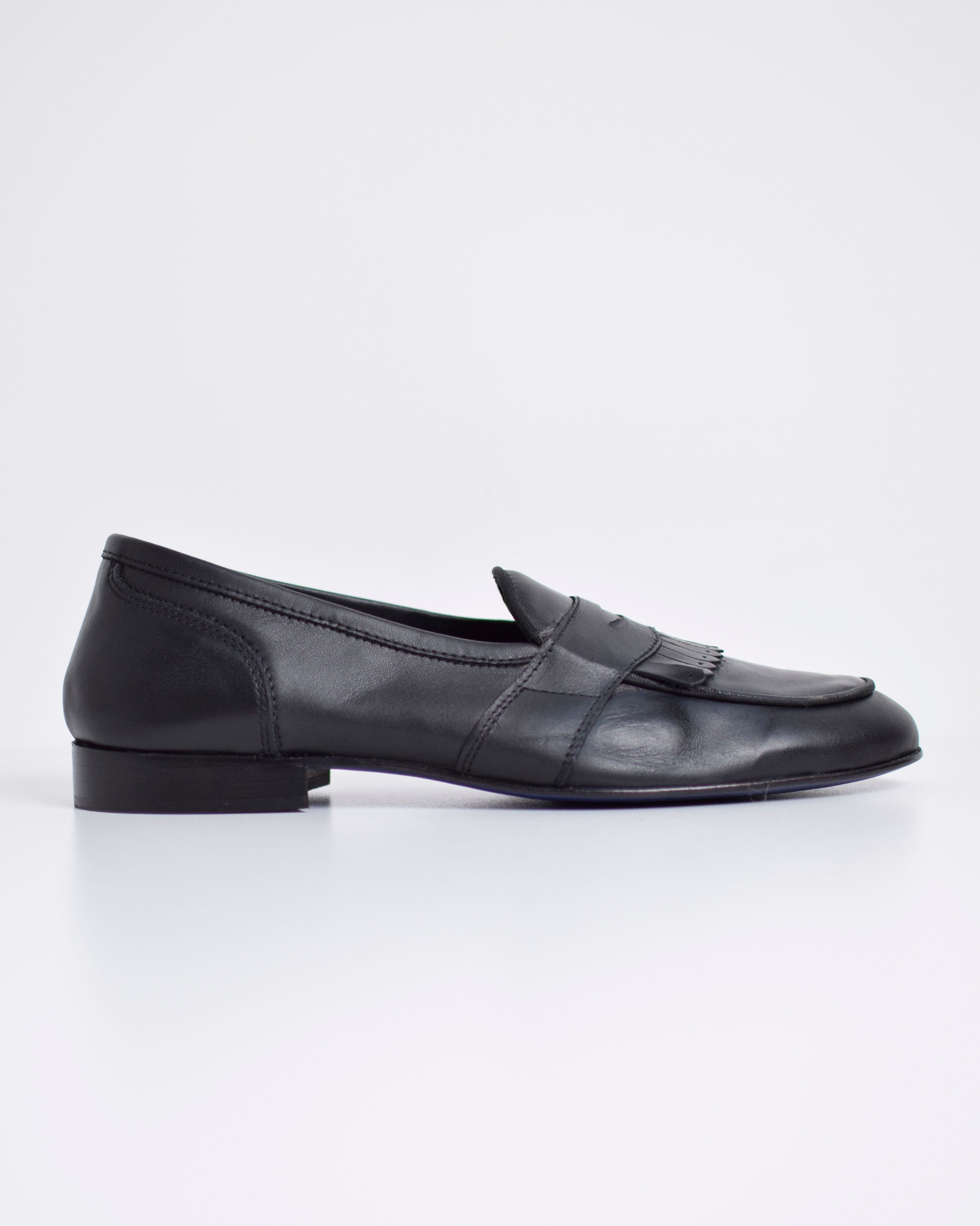Mocassini frangia in pelle