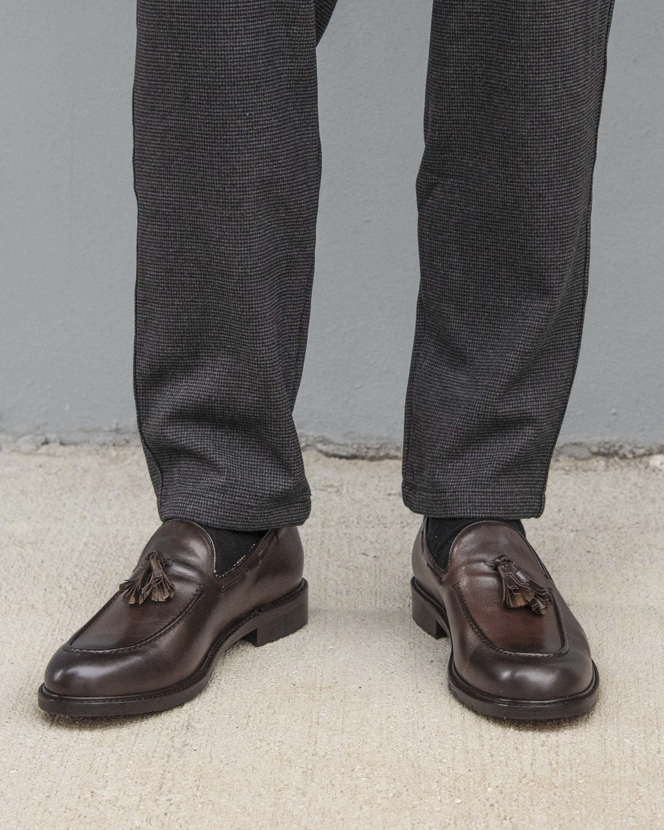 Leather tassel loafer