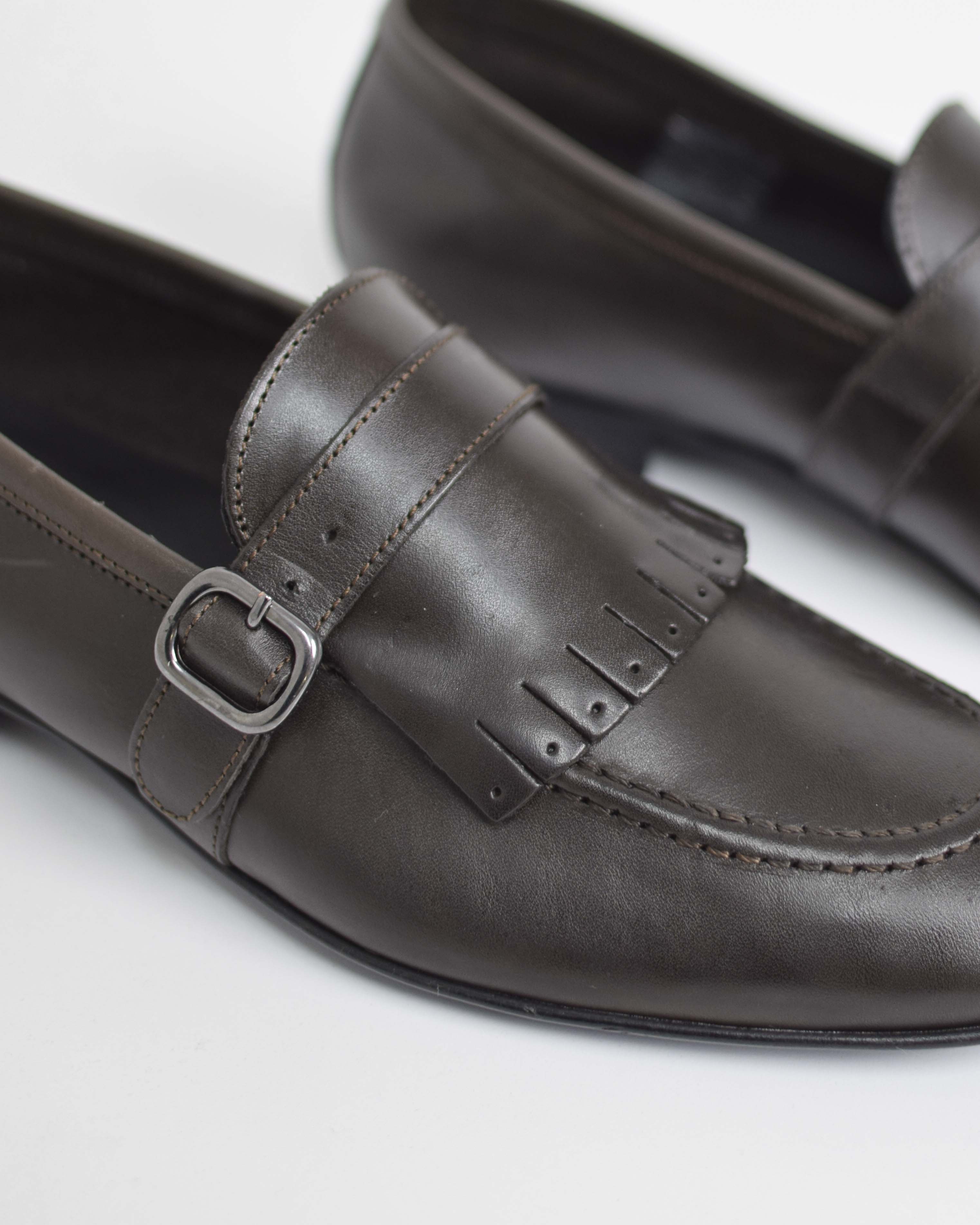 Mocassino in pelle con Fibbia