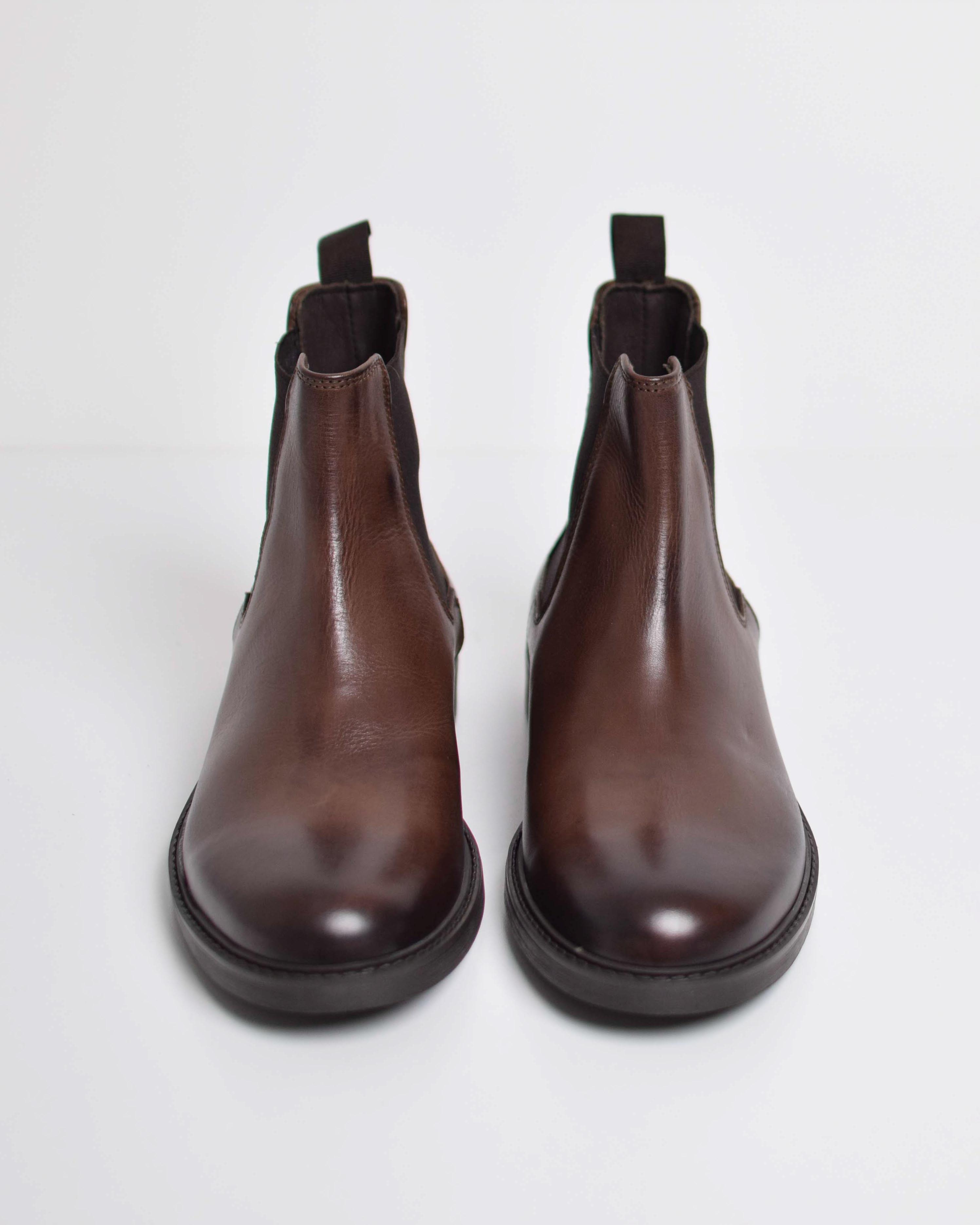 Stivaletto elastico chelsea in pelle