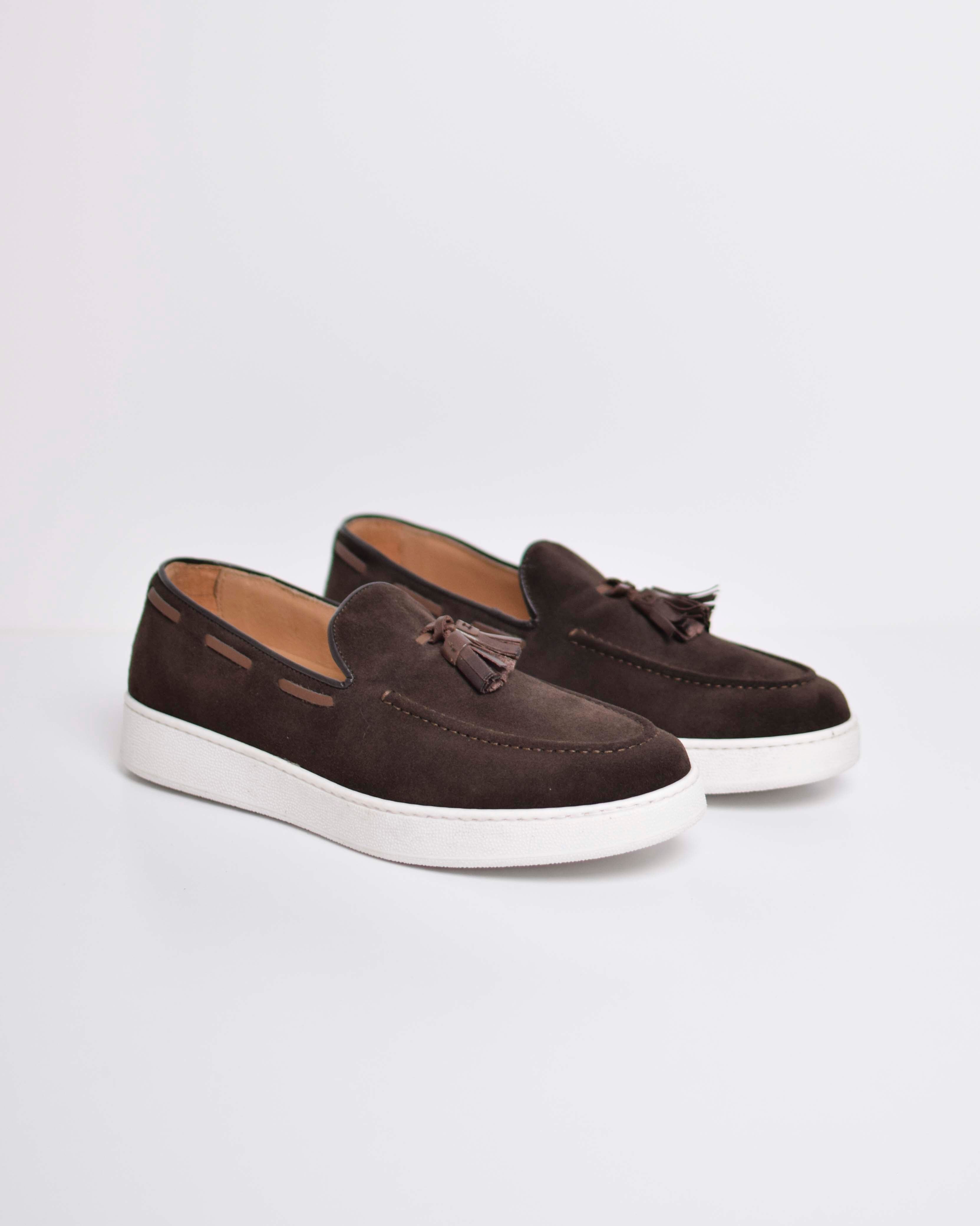 Suede tassel loafer