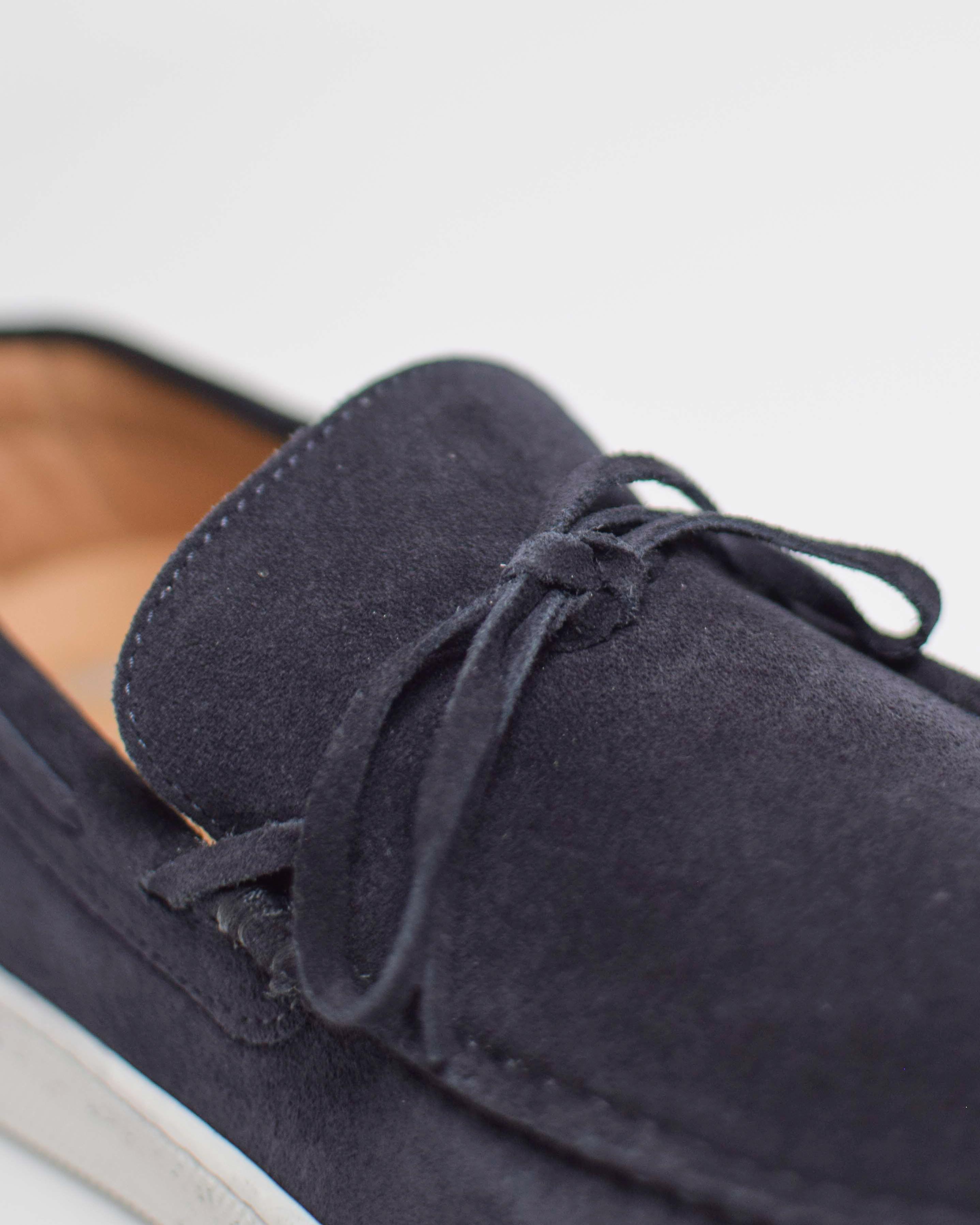 Mocassini fiocchetto in pelle scamosciata