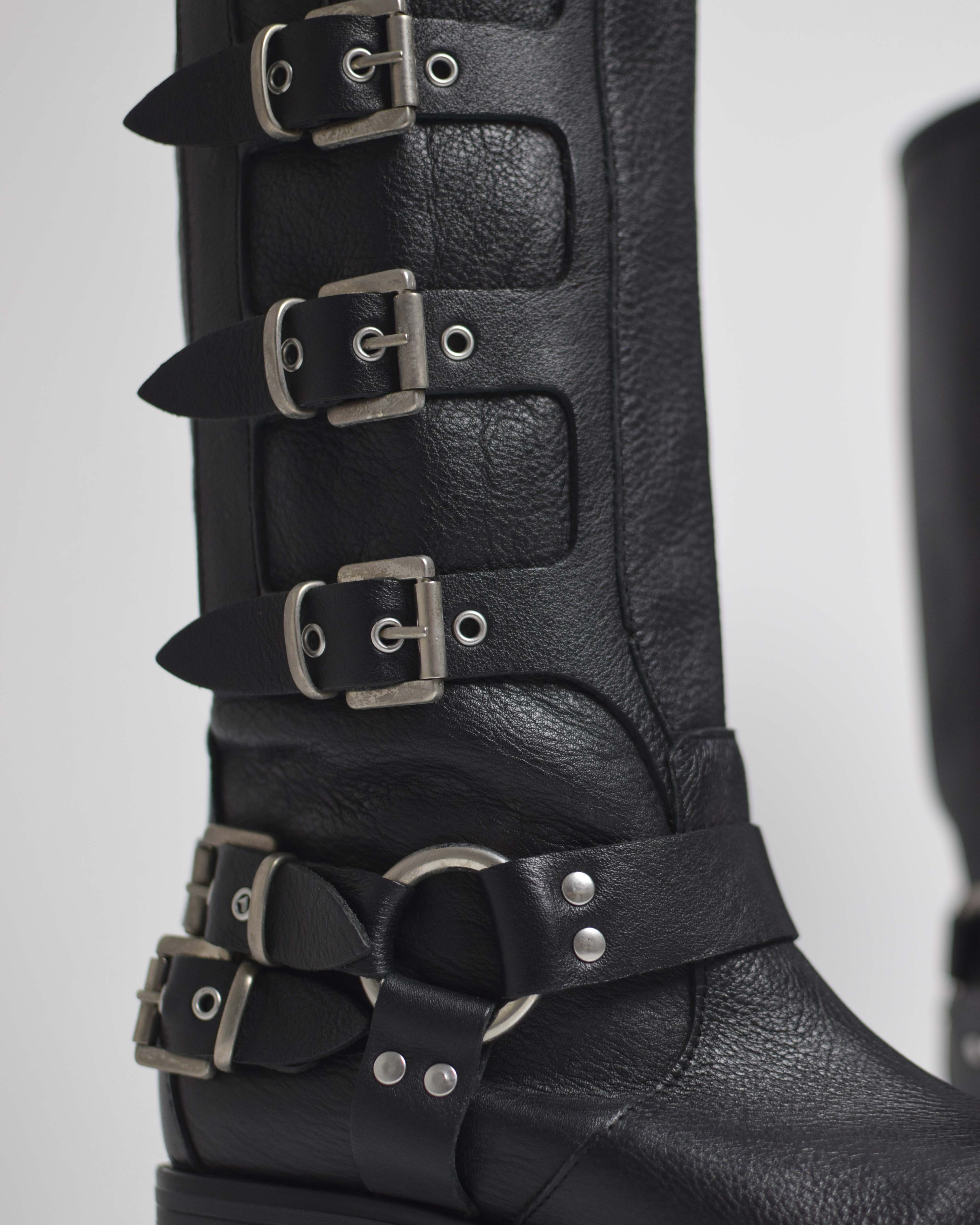 Biker leather buckles