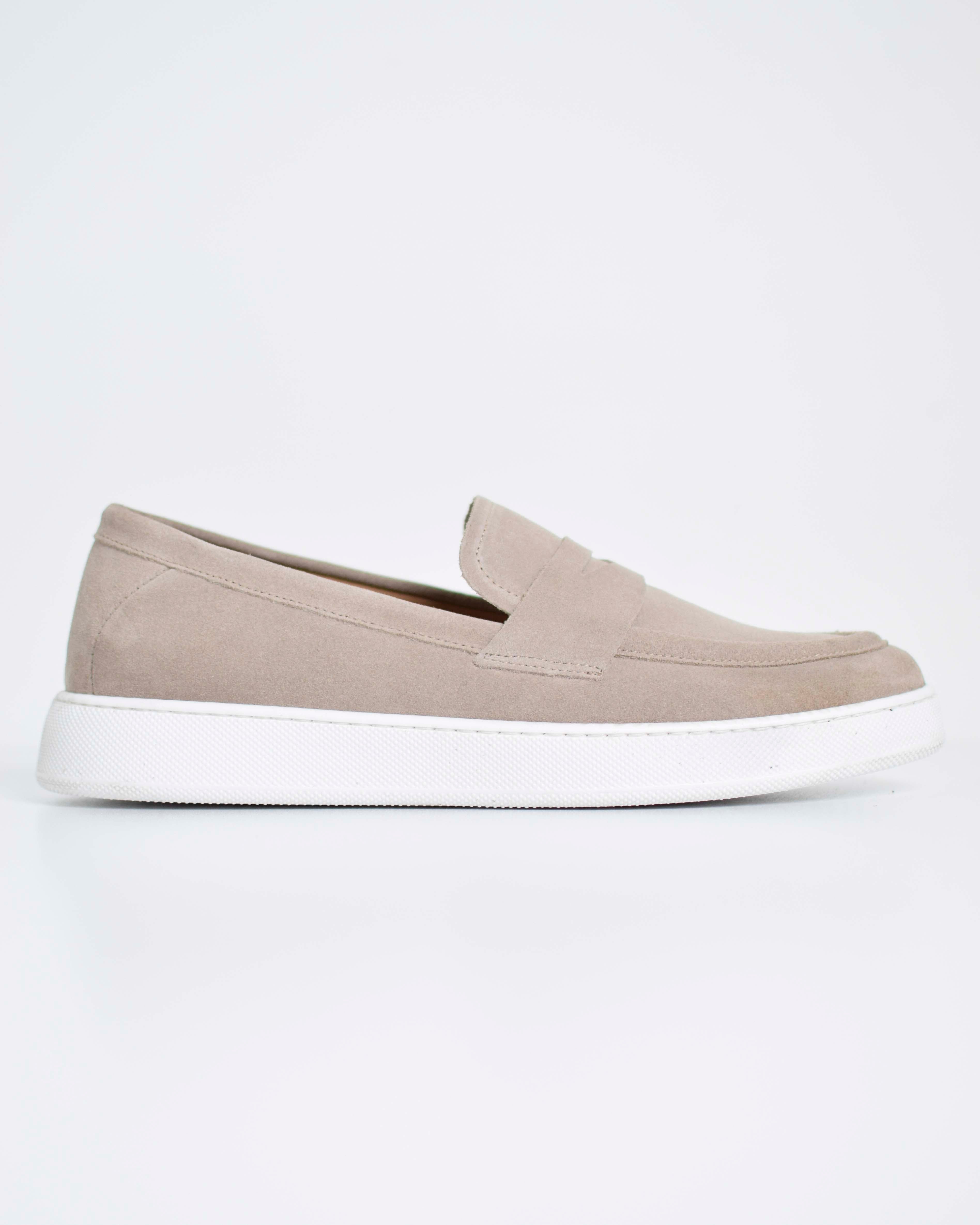 Mocassino in pelle scamosciata