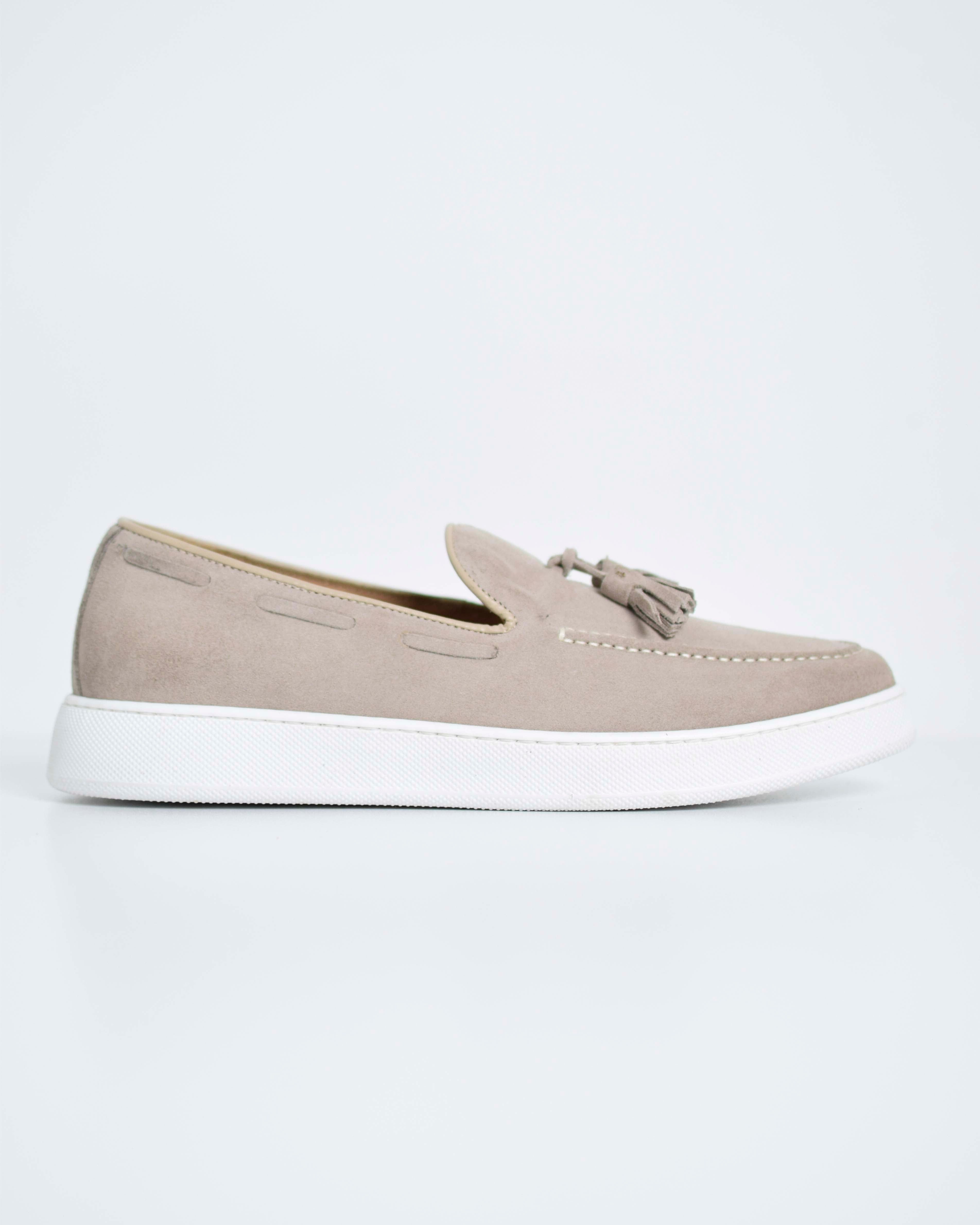 Suede tassel loafer