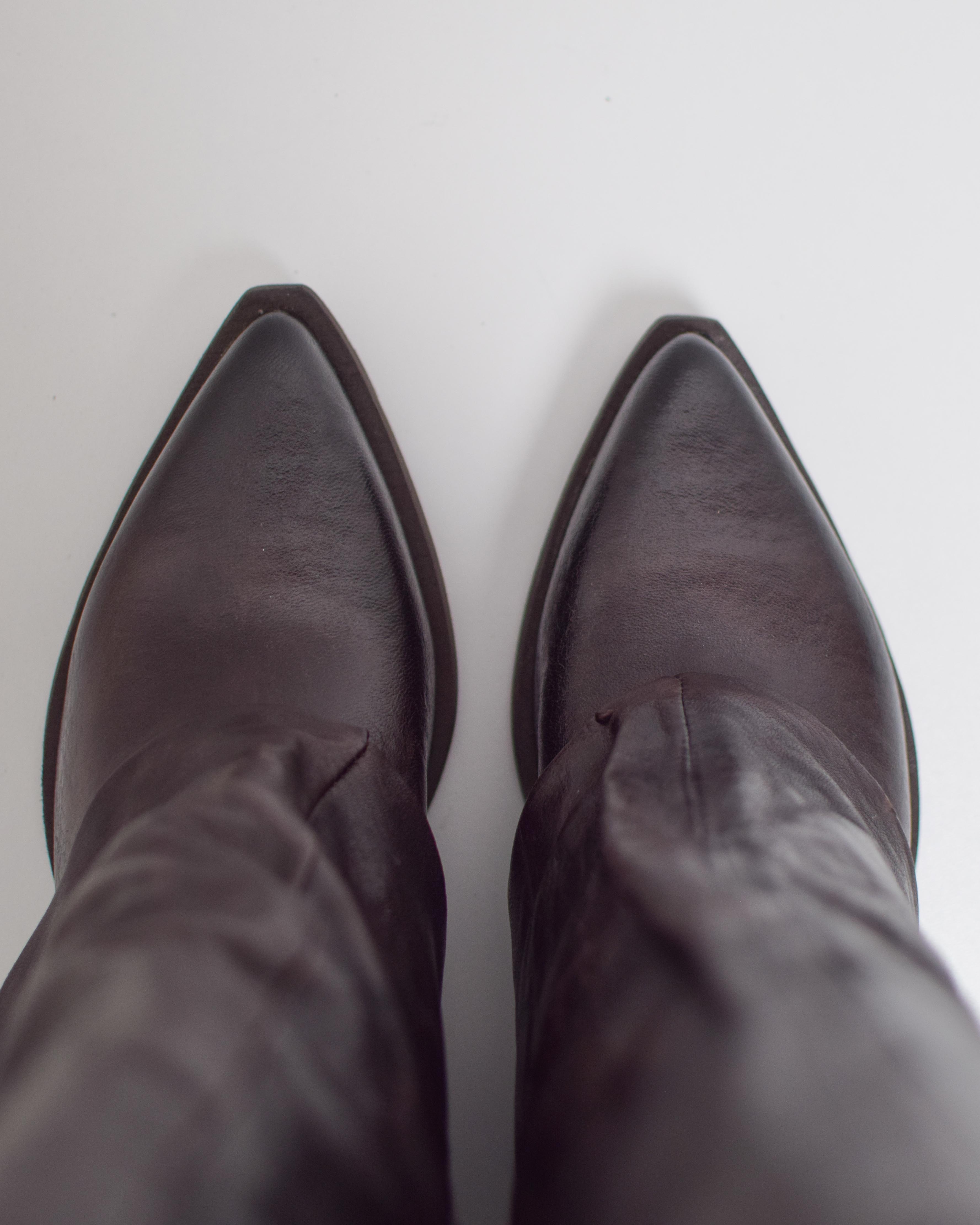 Texani Con Risvolto In Pelle