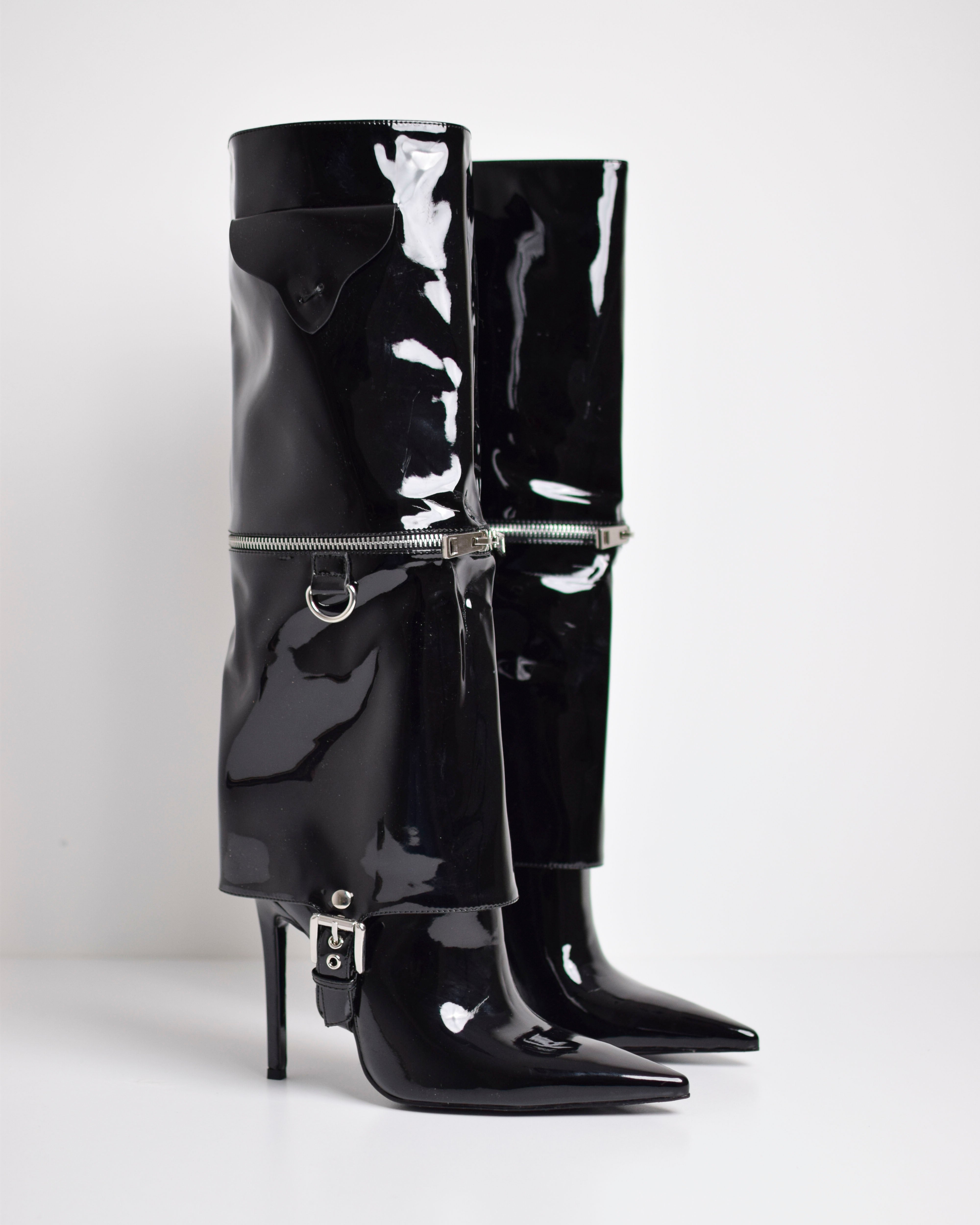 Stivali Tacco a Spillo Con Cerniera