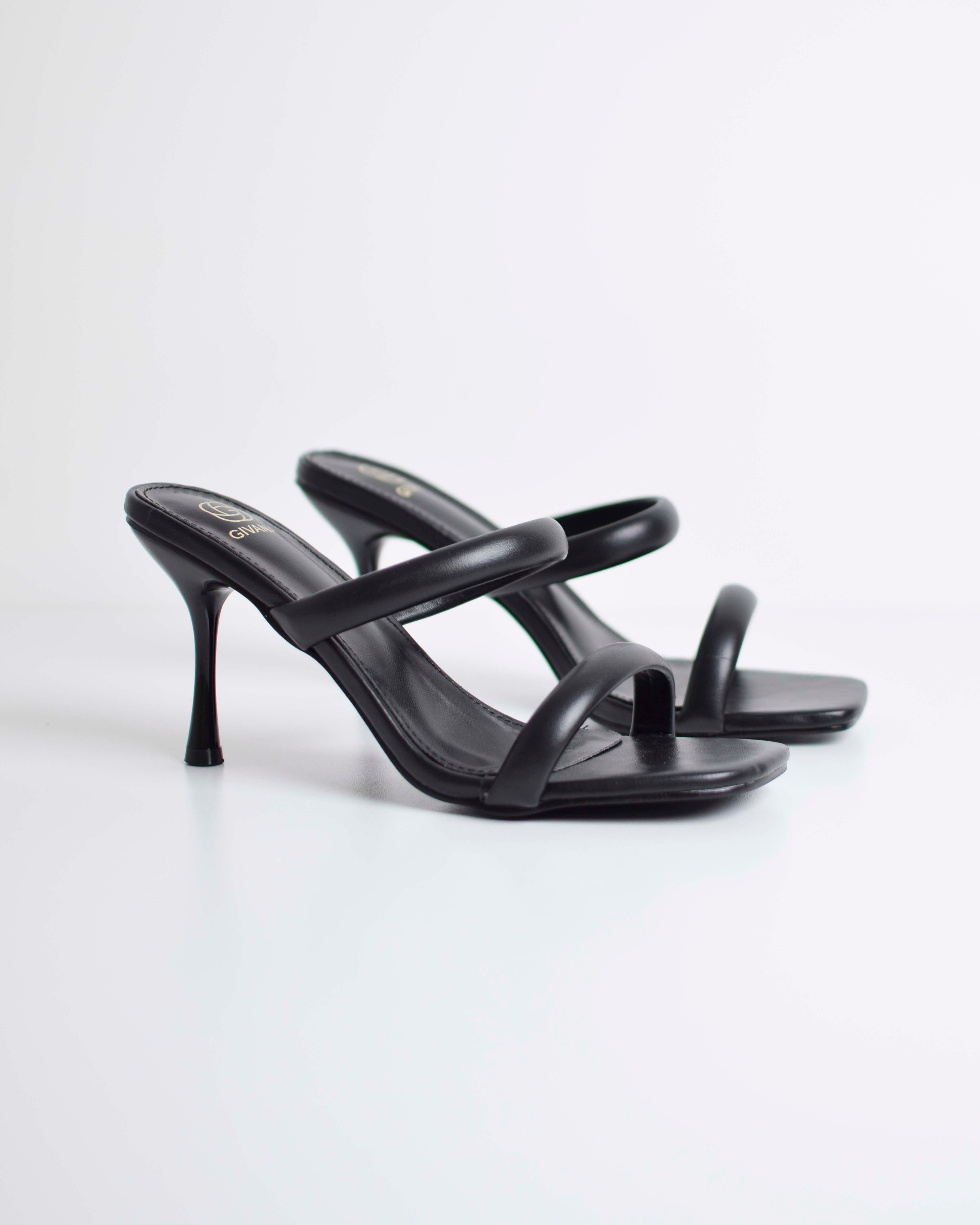 Sandalo Tacco Con Fasce