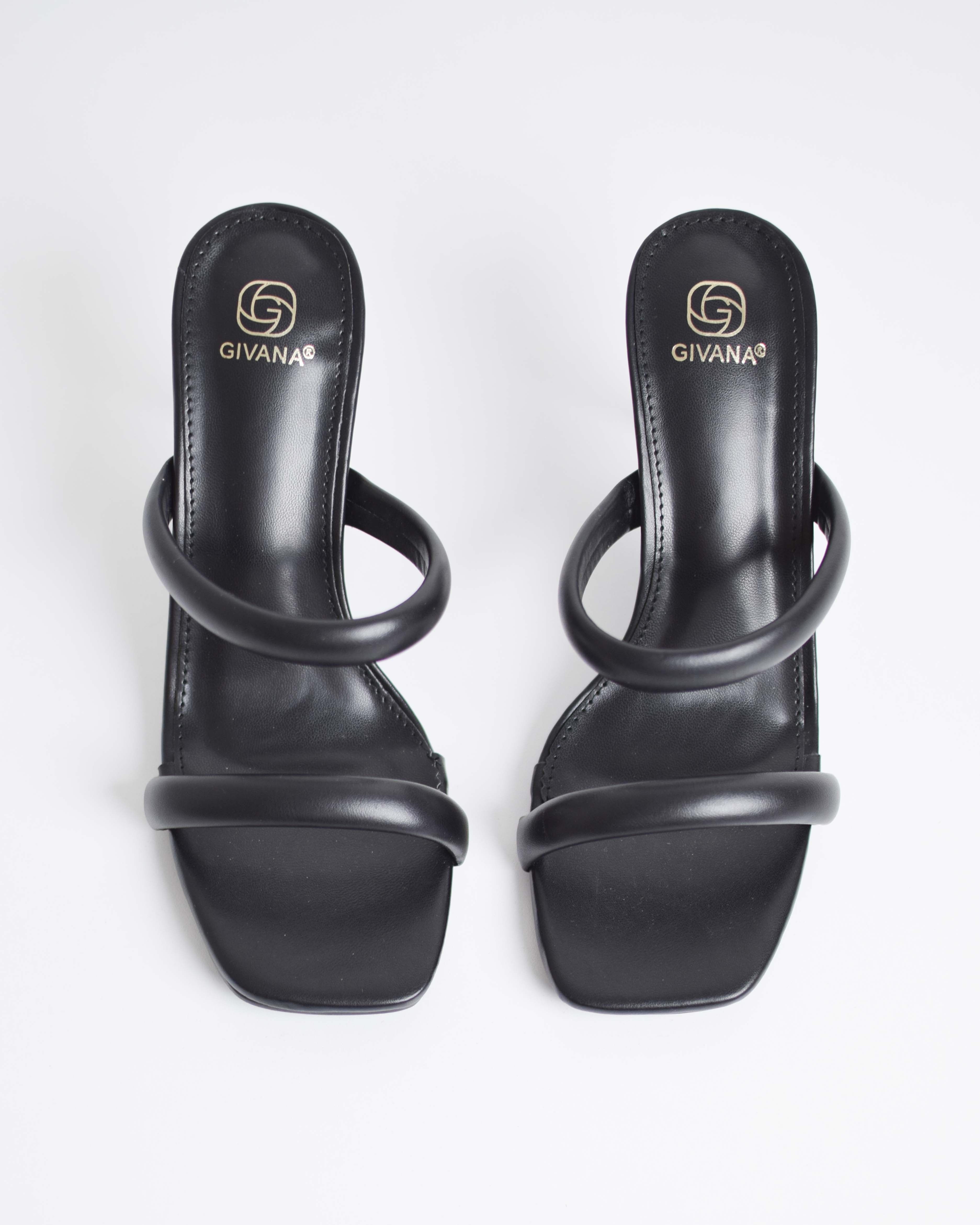 Sandalo Tacco Con Fasce