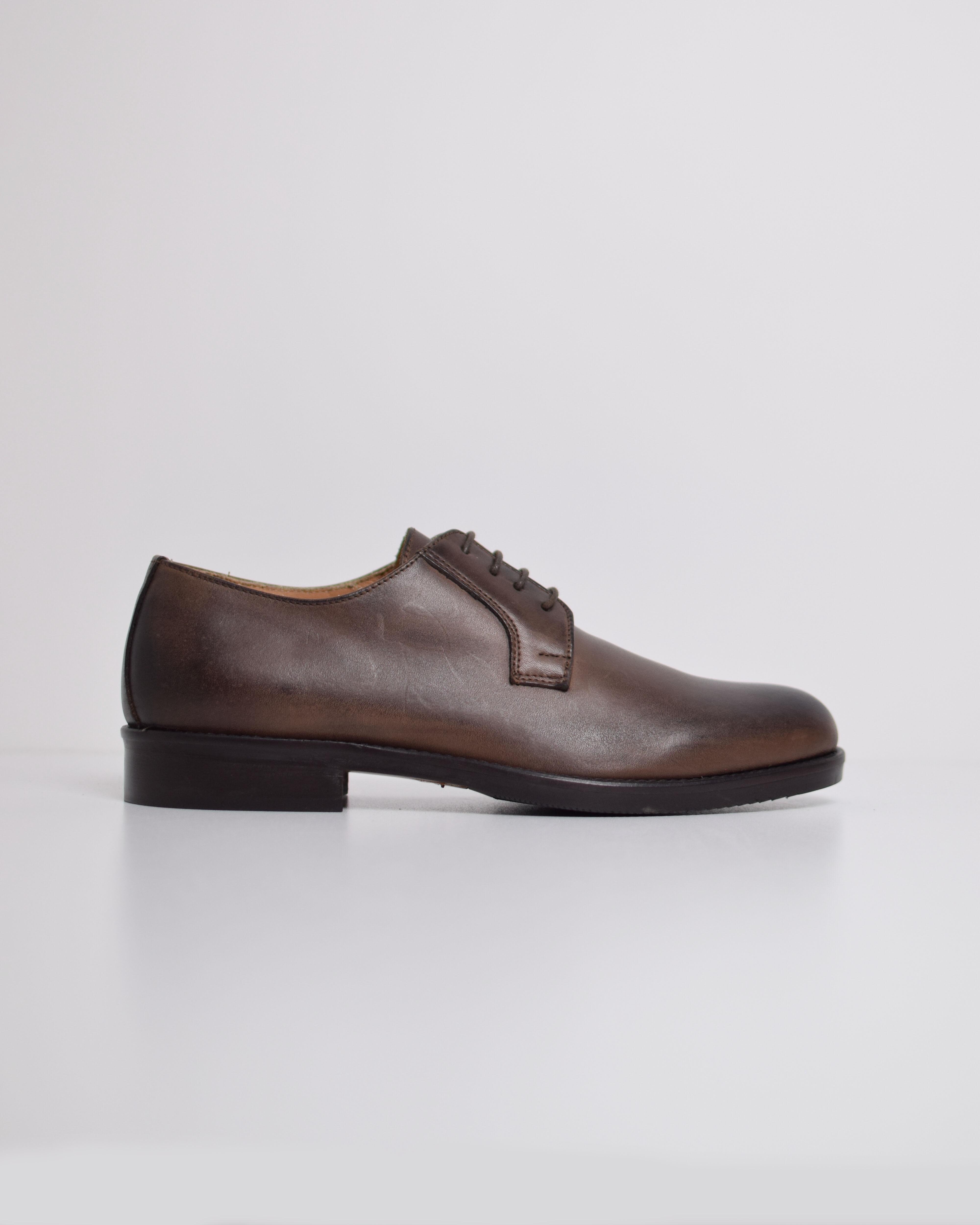 Leather derby lace-ups