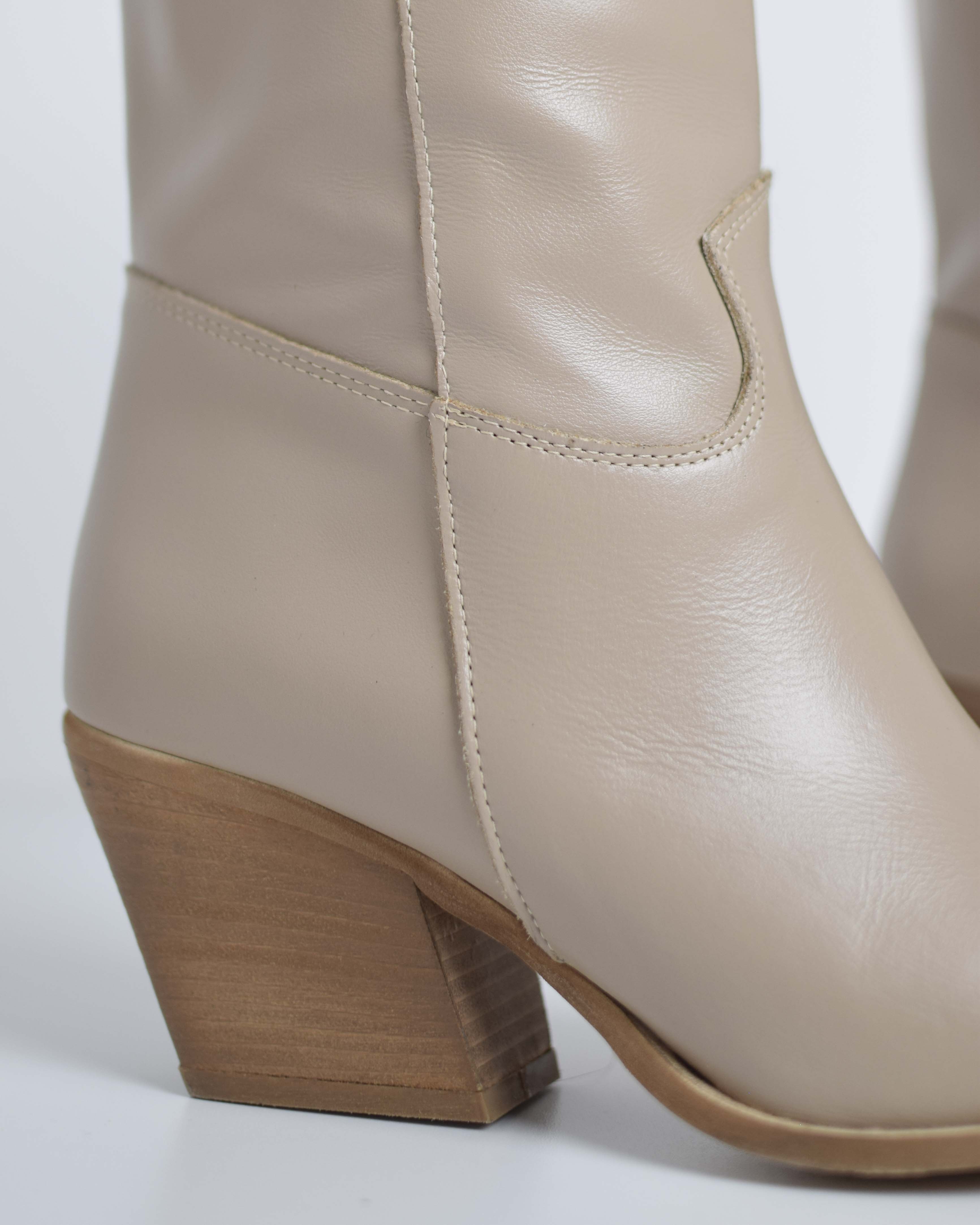 Texano liscio in pelle