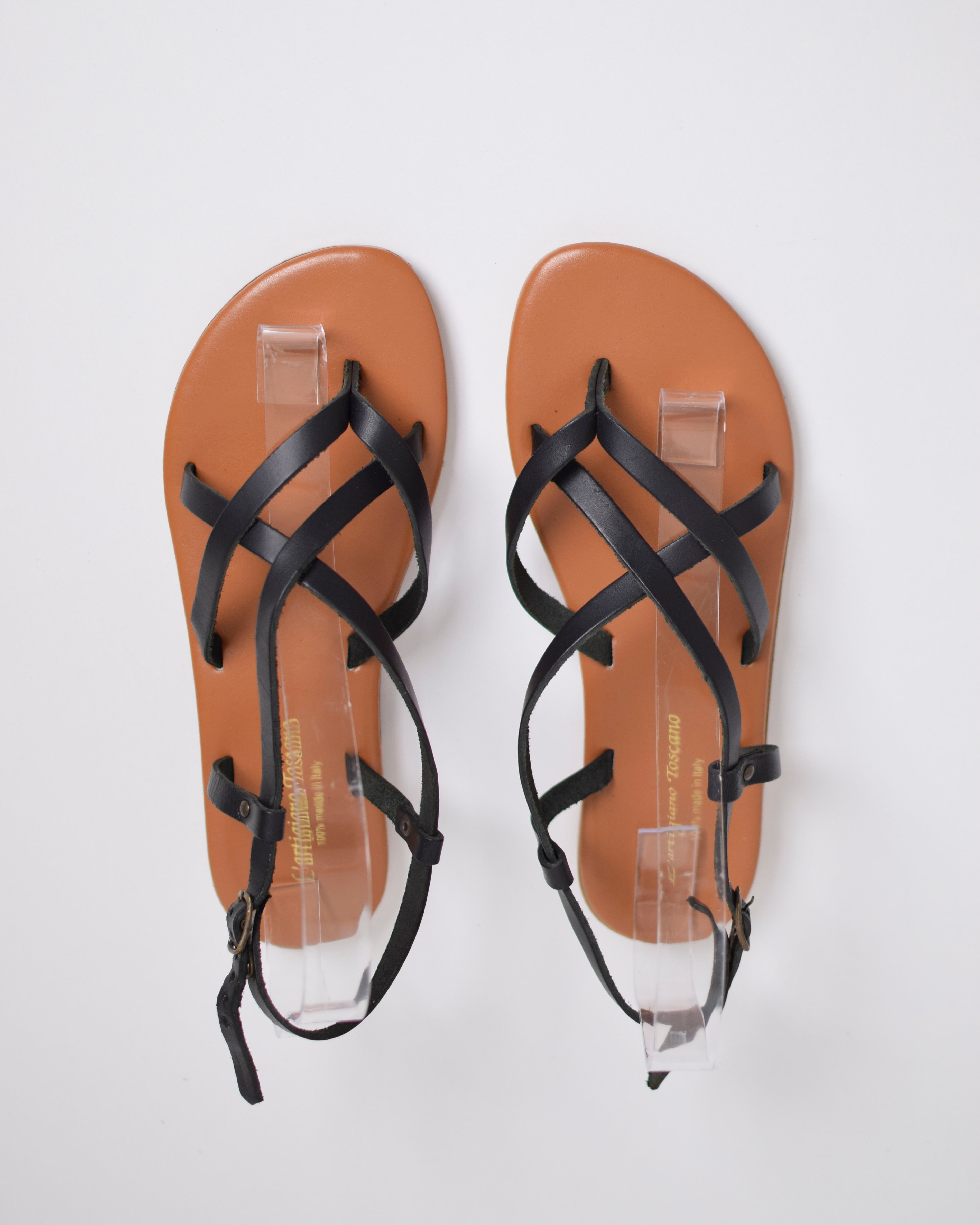 Leather strap sandal