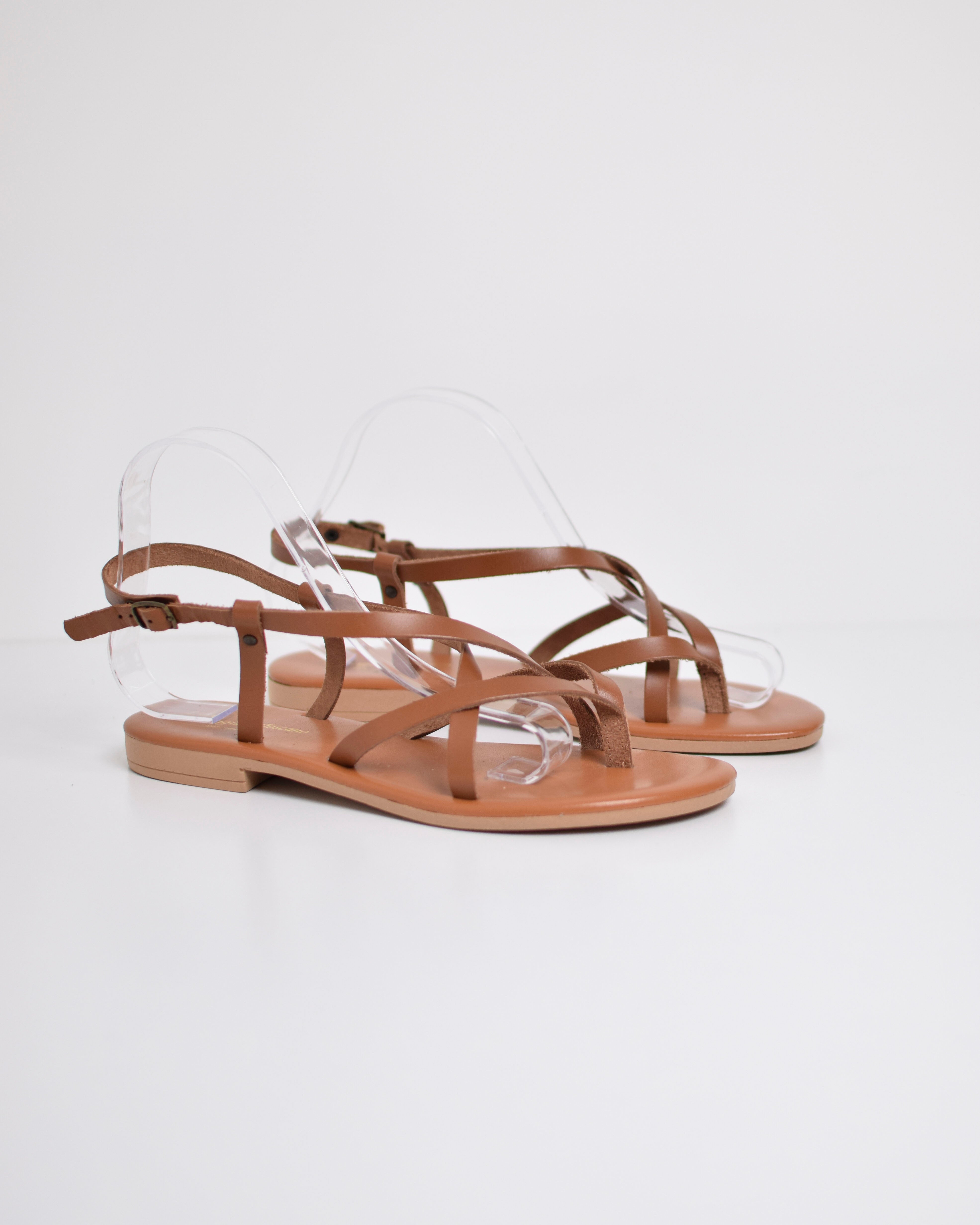 Leather strap sandal