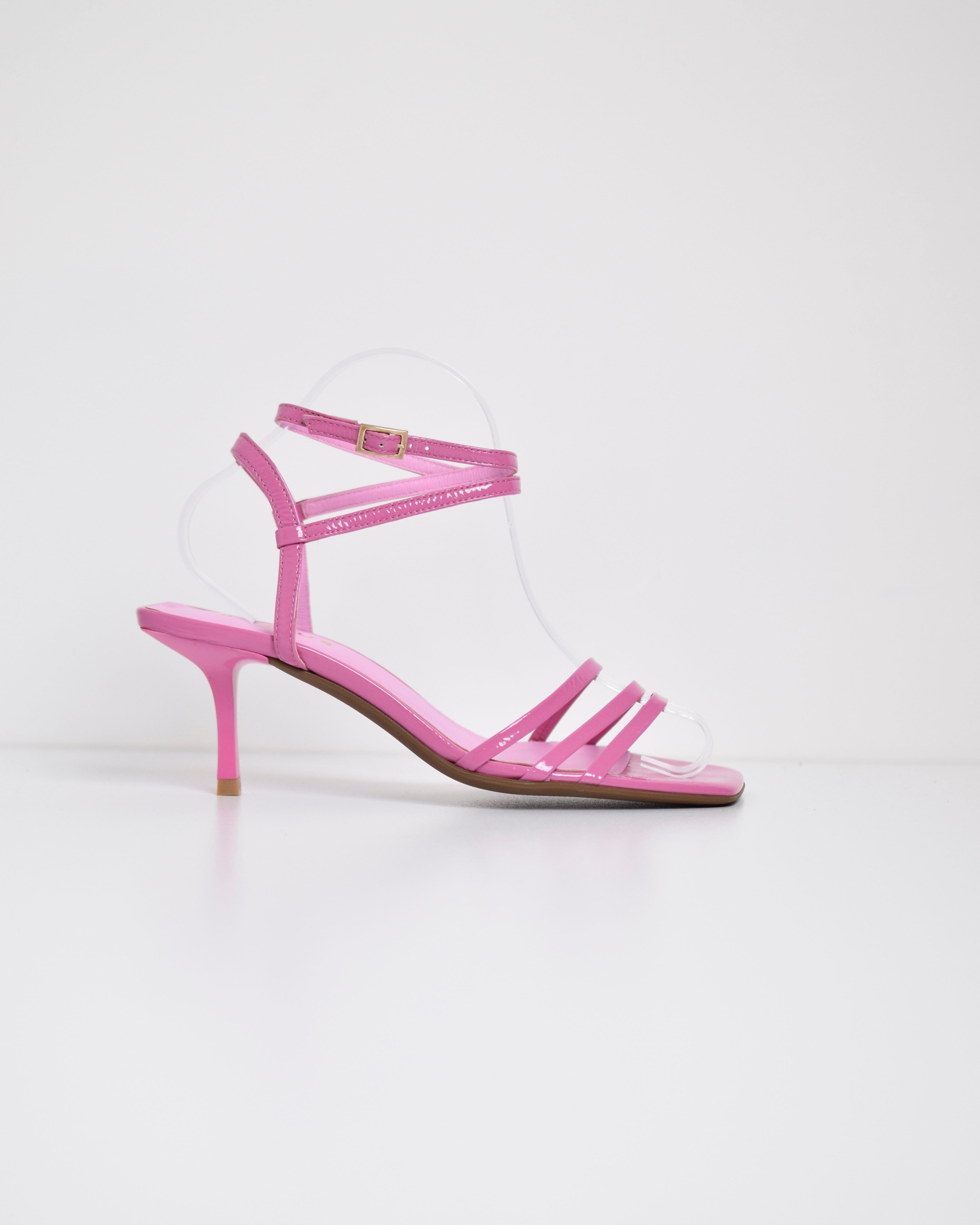 Leather heeled sandal