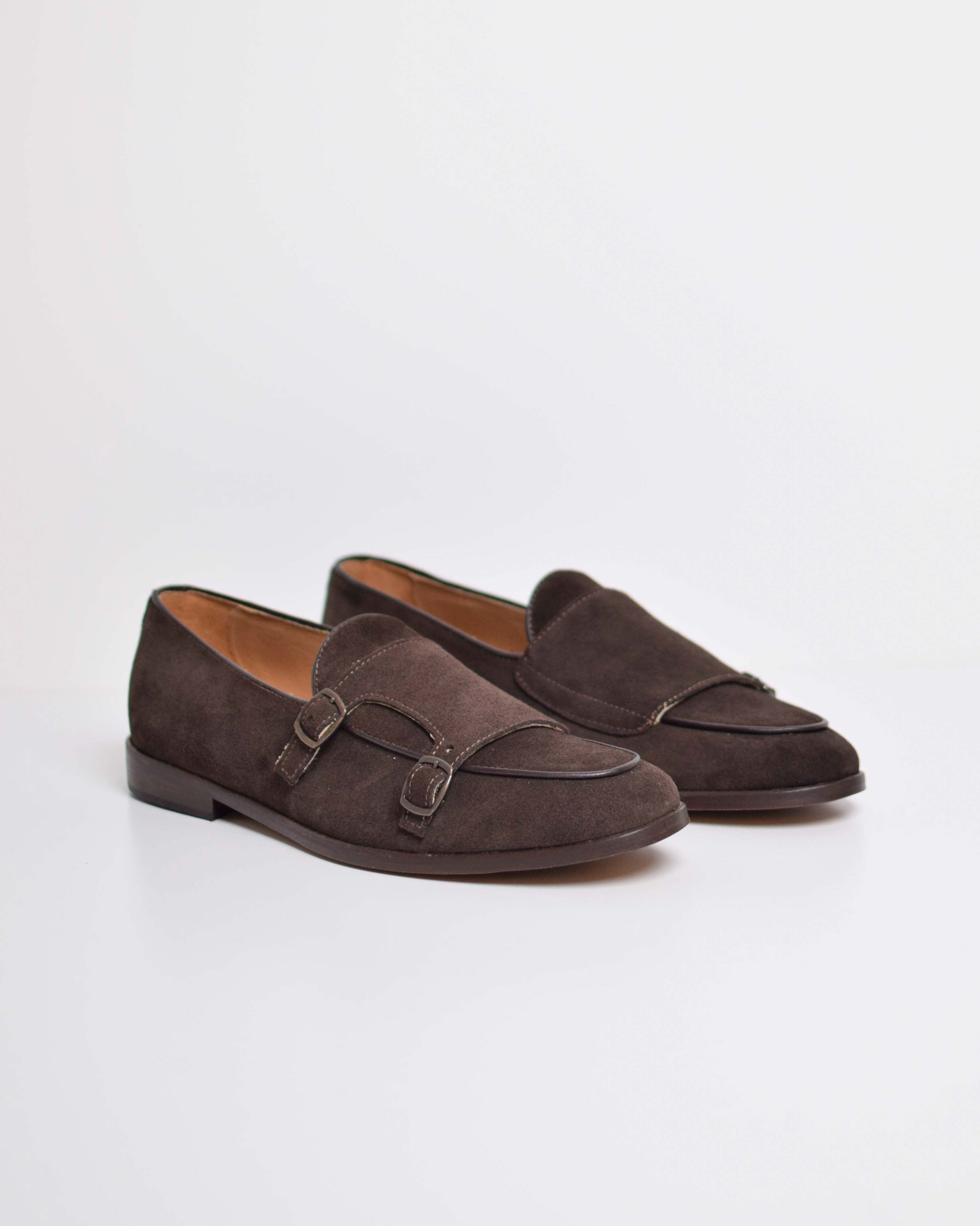 Mocassini fibbie in pelle