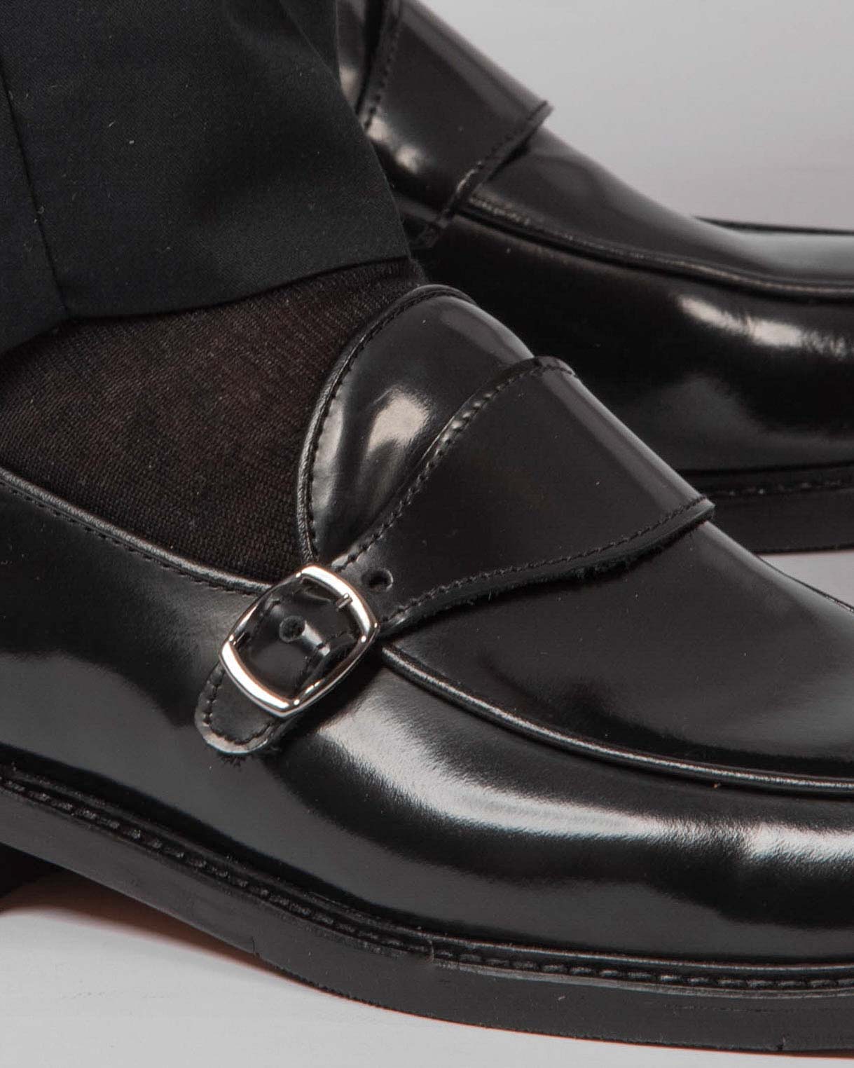 Mocassini mono fibbia in pelle
