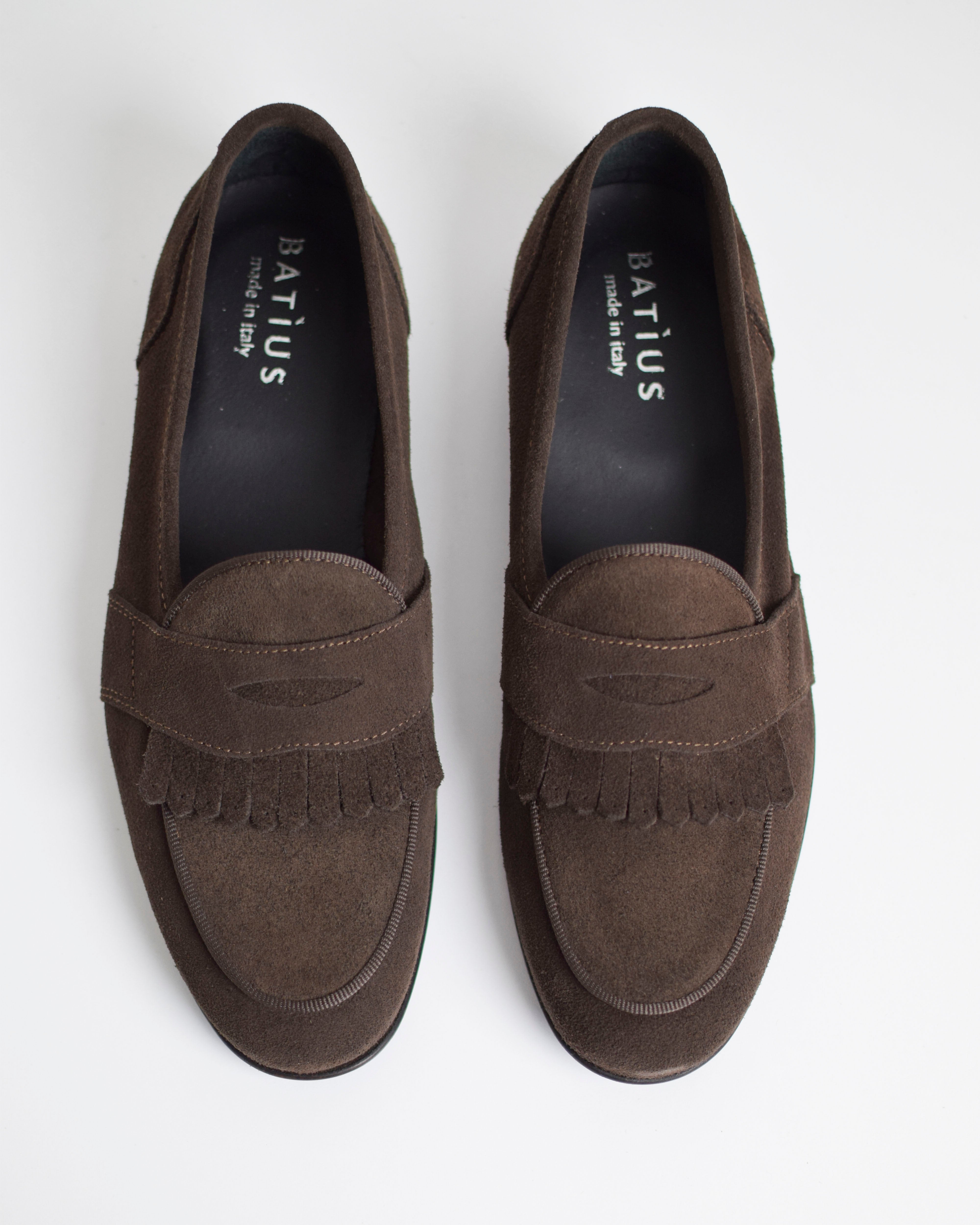 Leather fringe moccasins