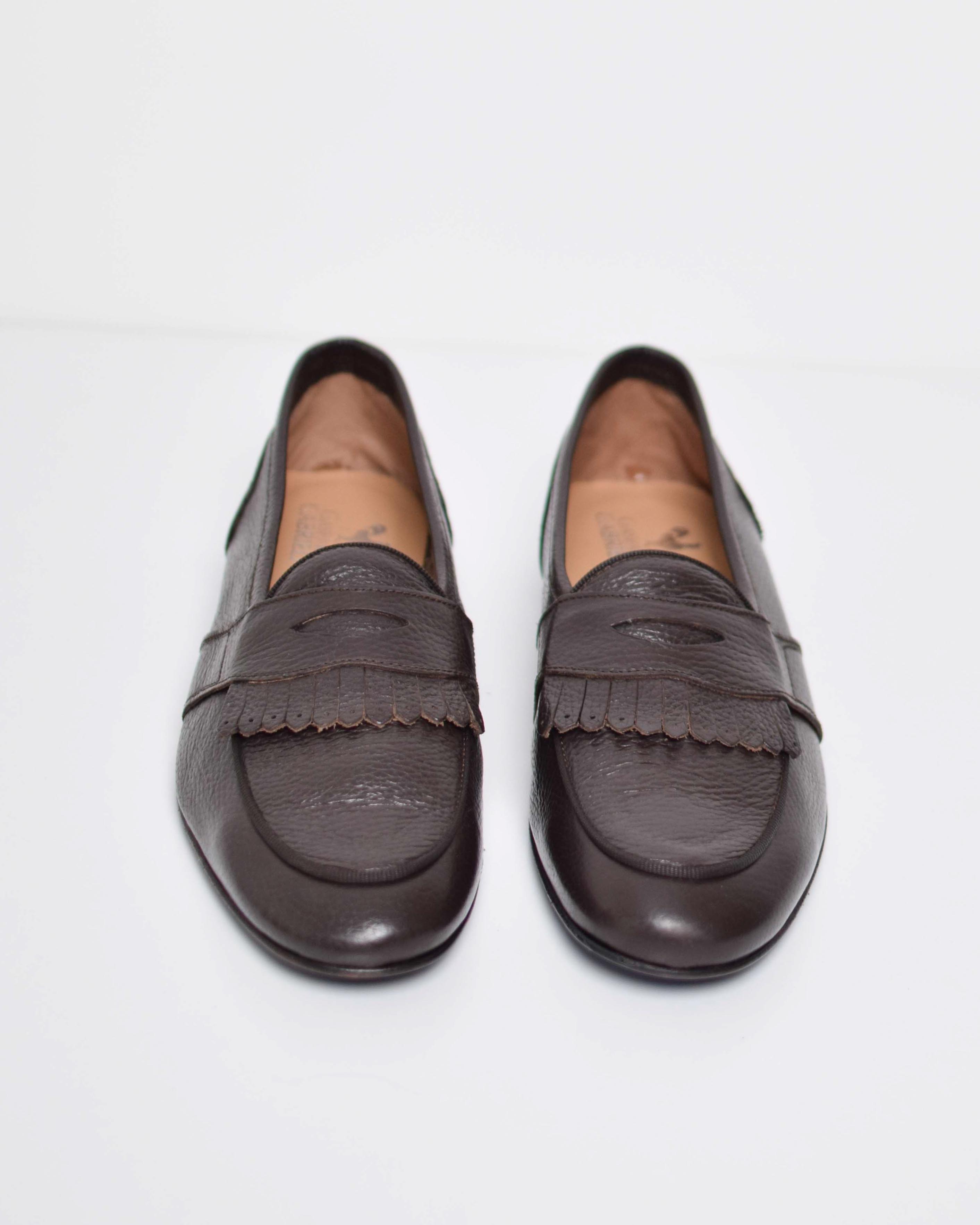 Leather fringe moccasins