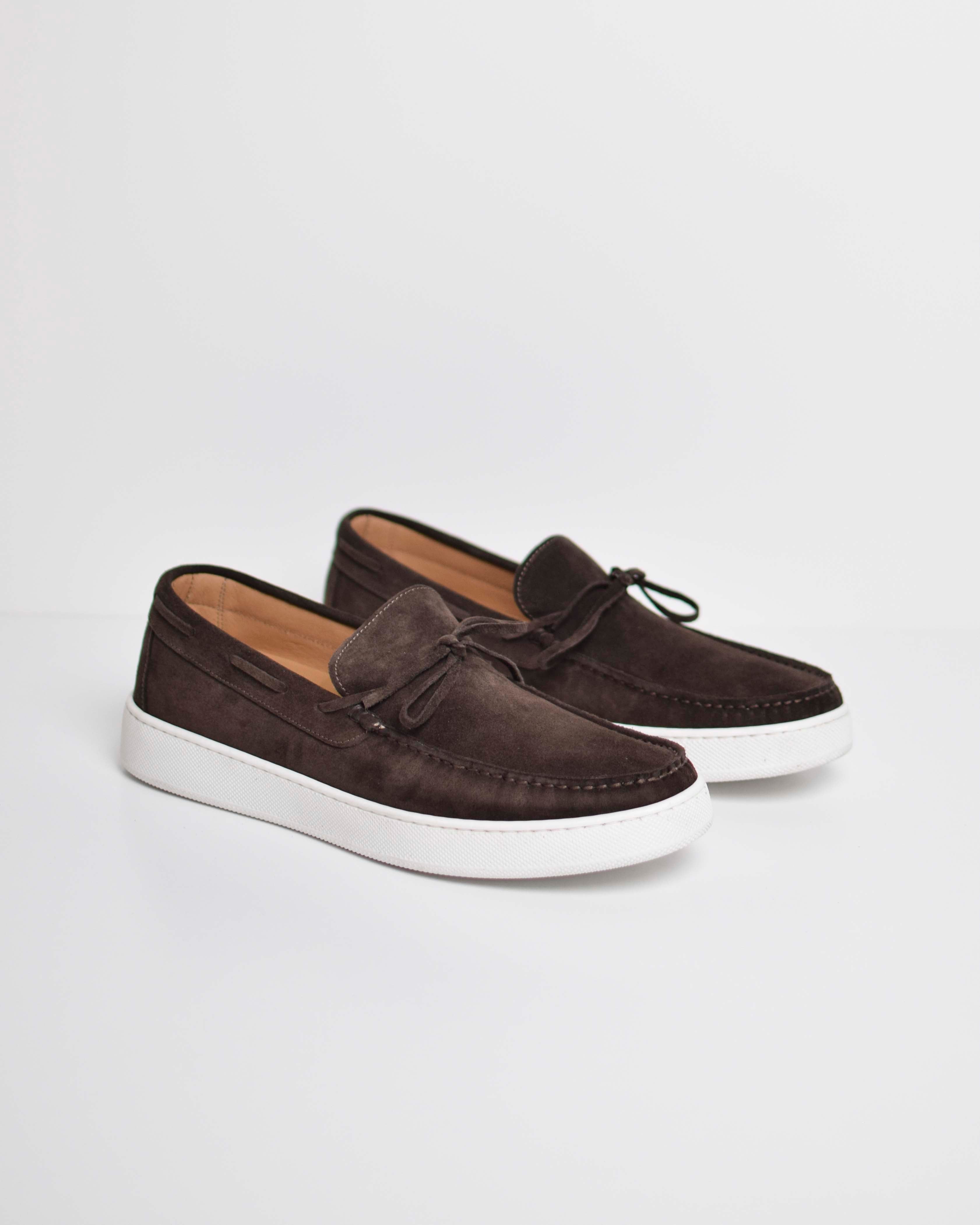 Suede Bow Loafers