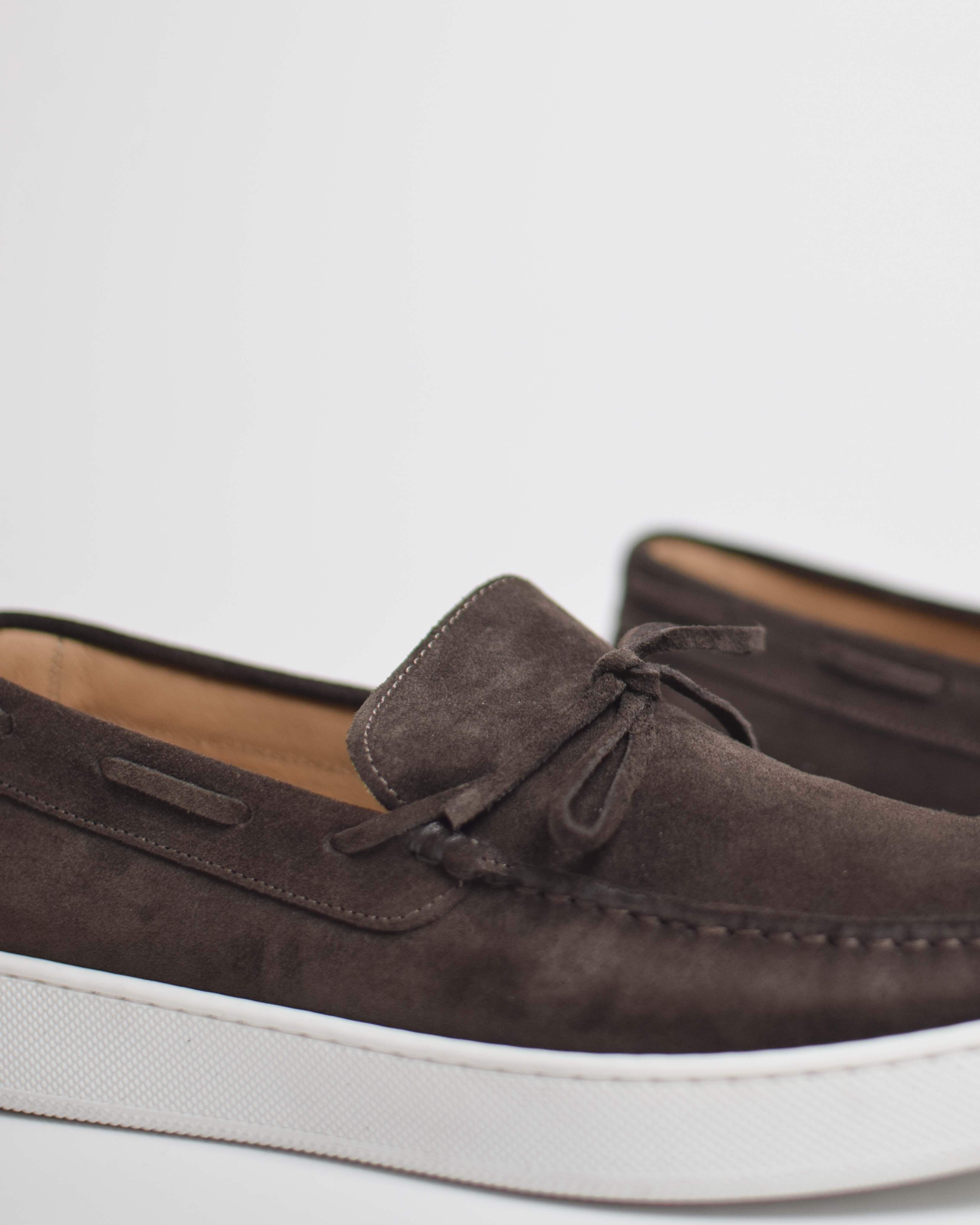 Suede Bow Loafers