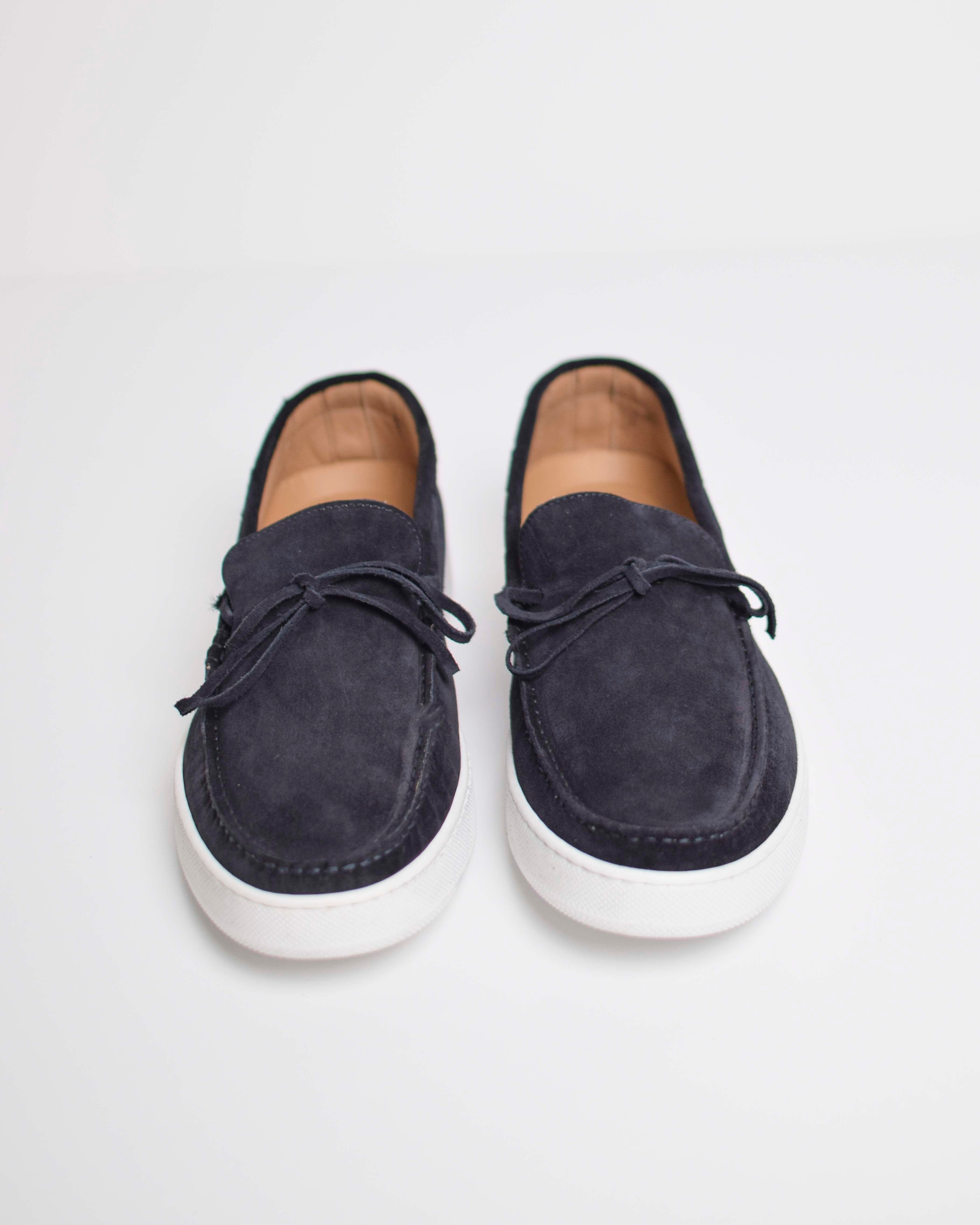 Suede Bow Loafers