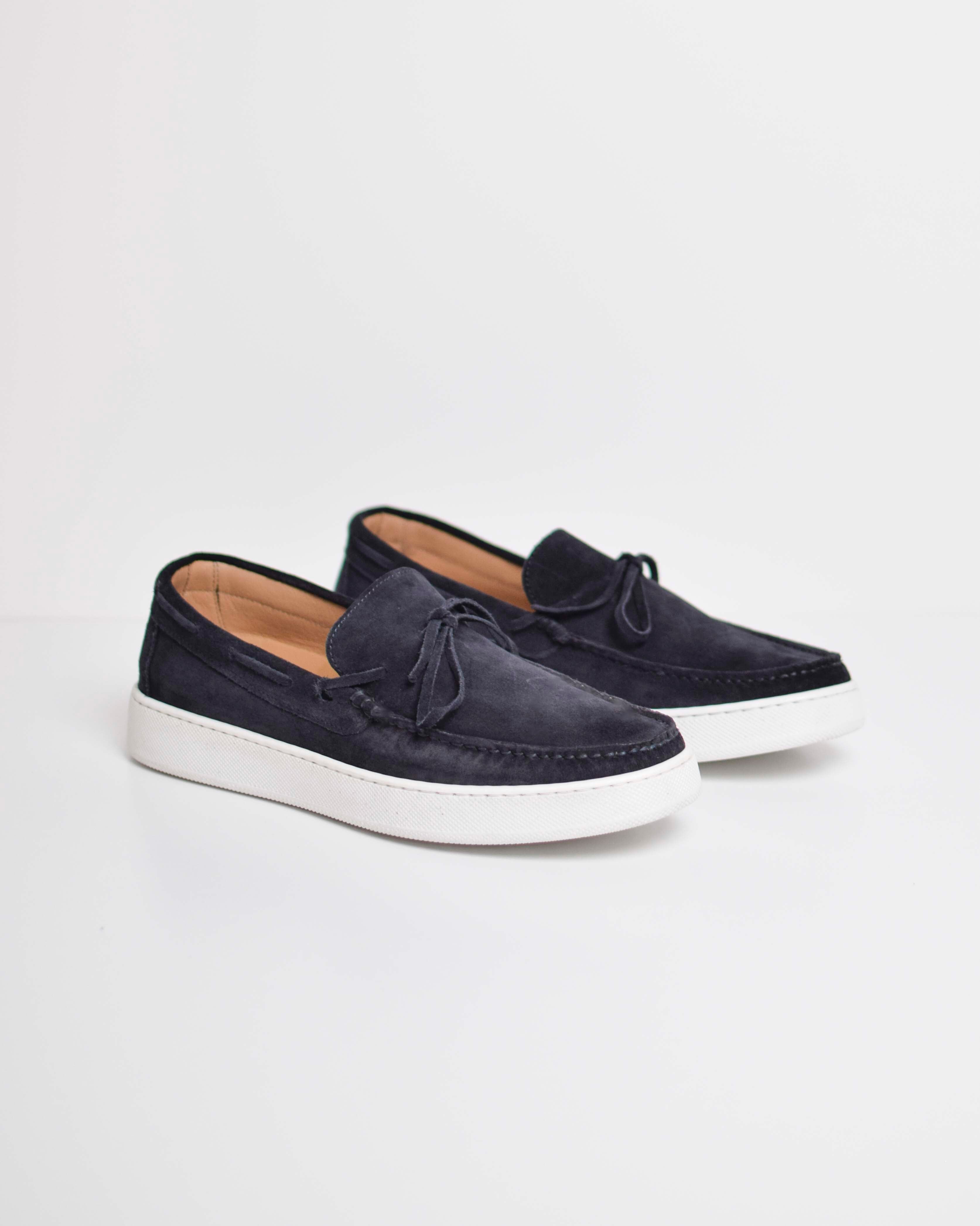 Suede Bow Loafers