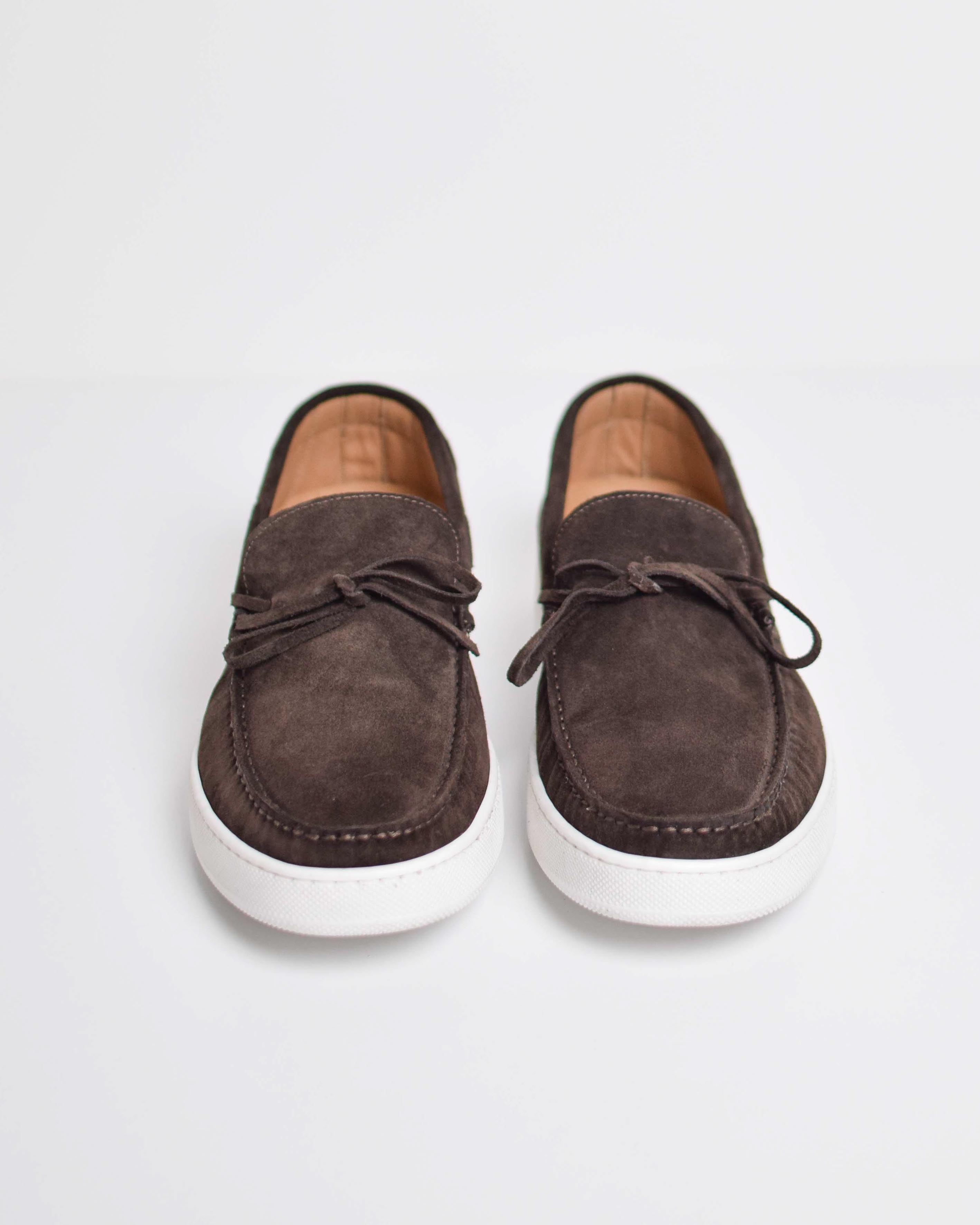 Suede Bow Loafers