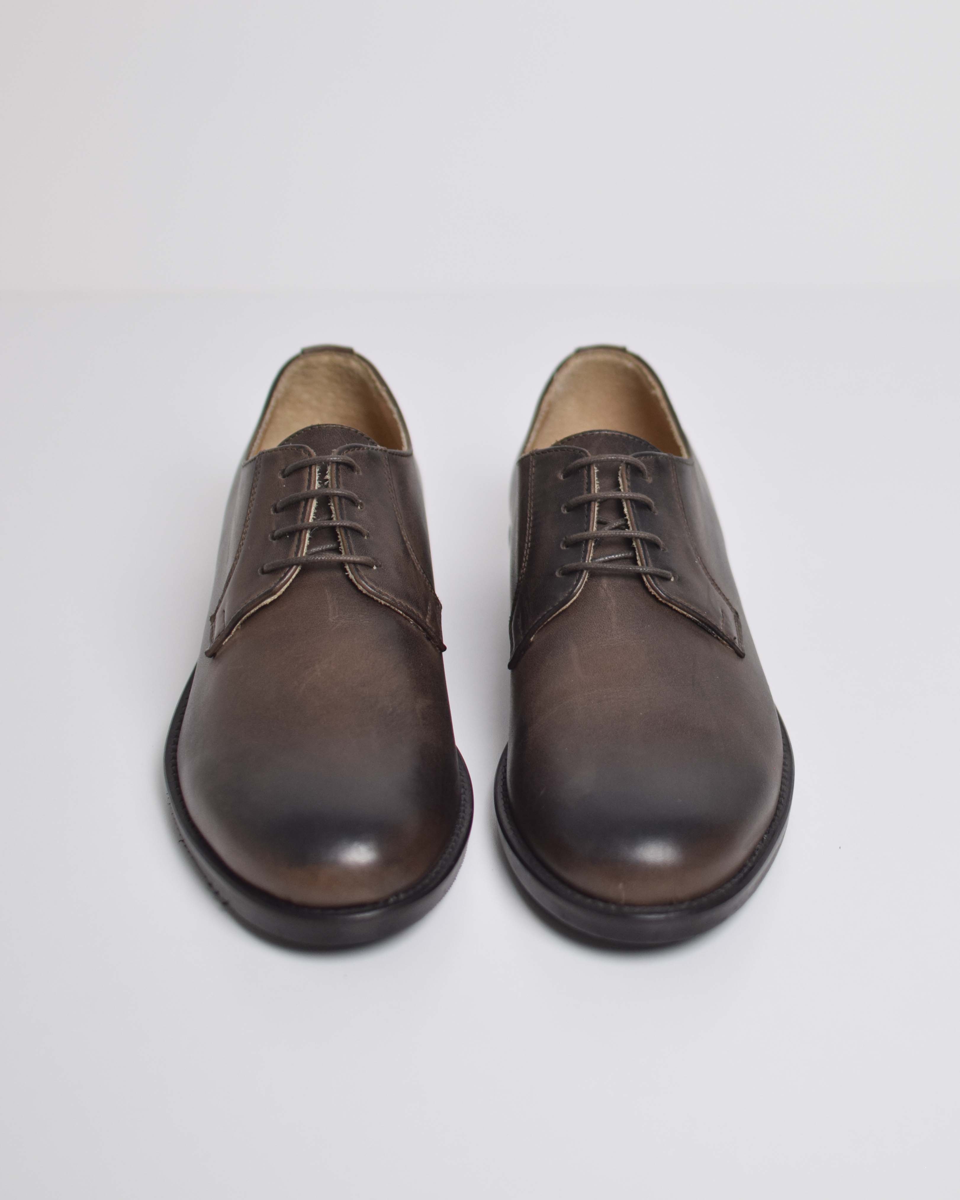 Leather derby lace-ups