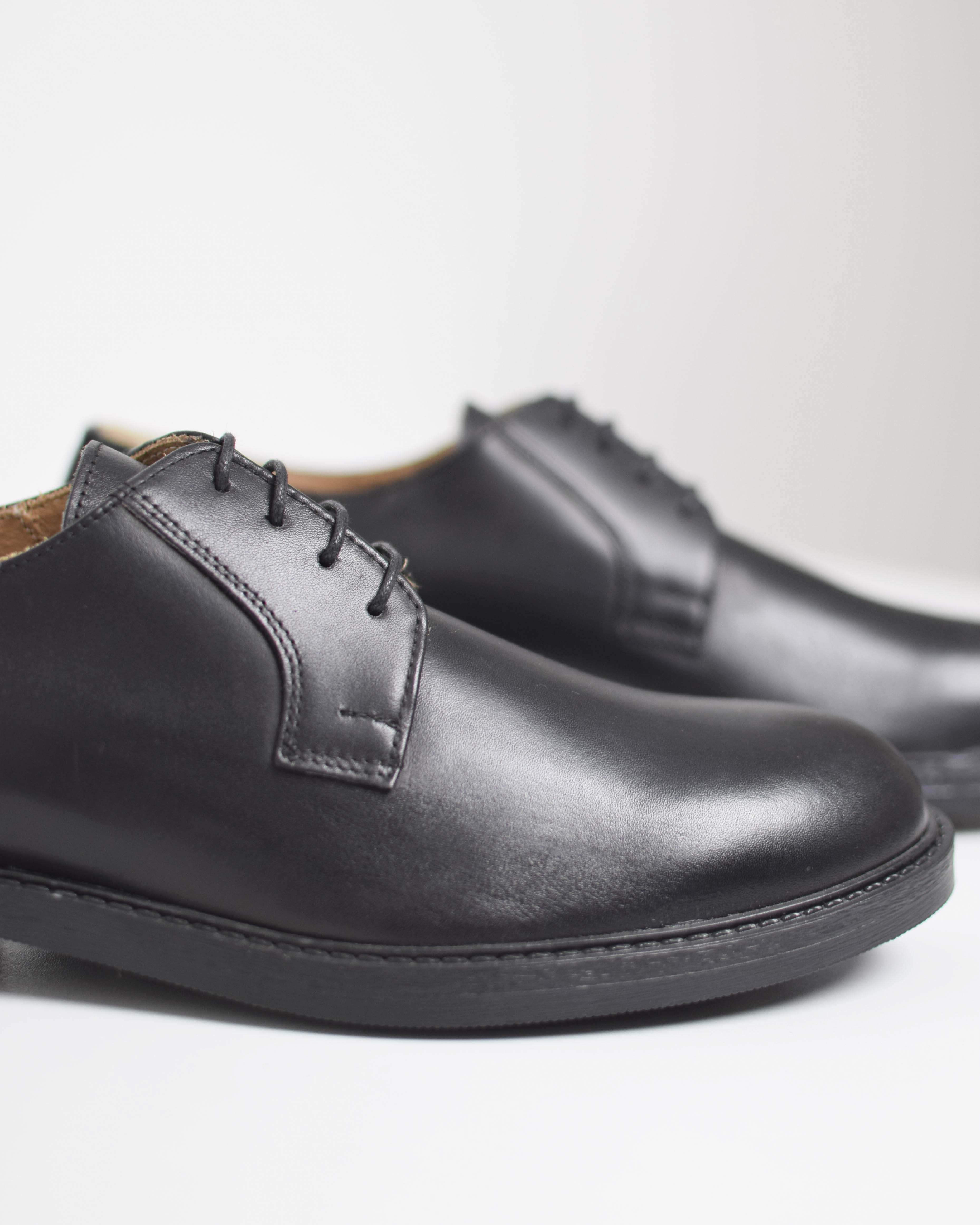 Leather derby lace-ups