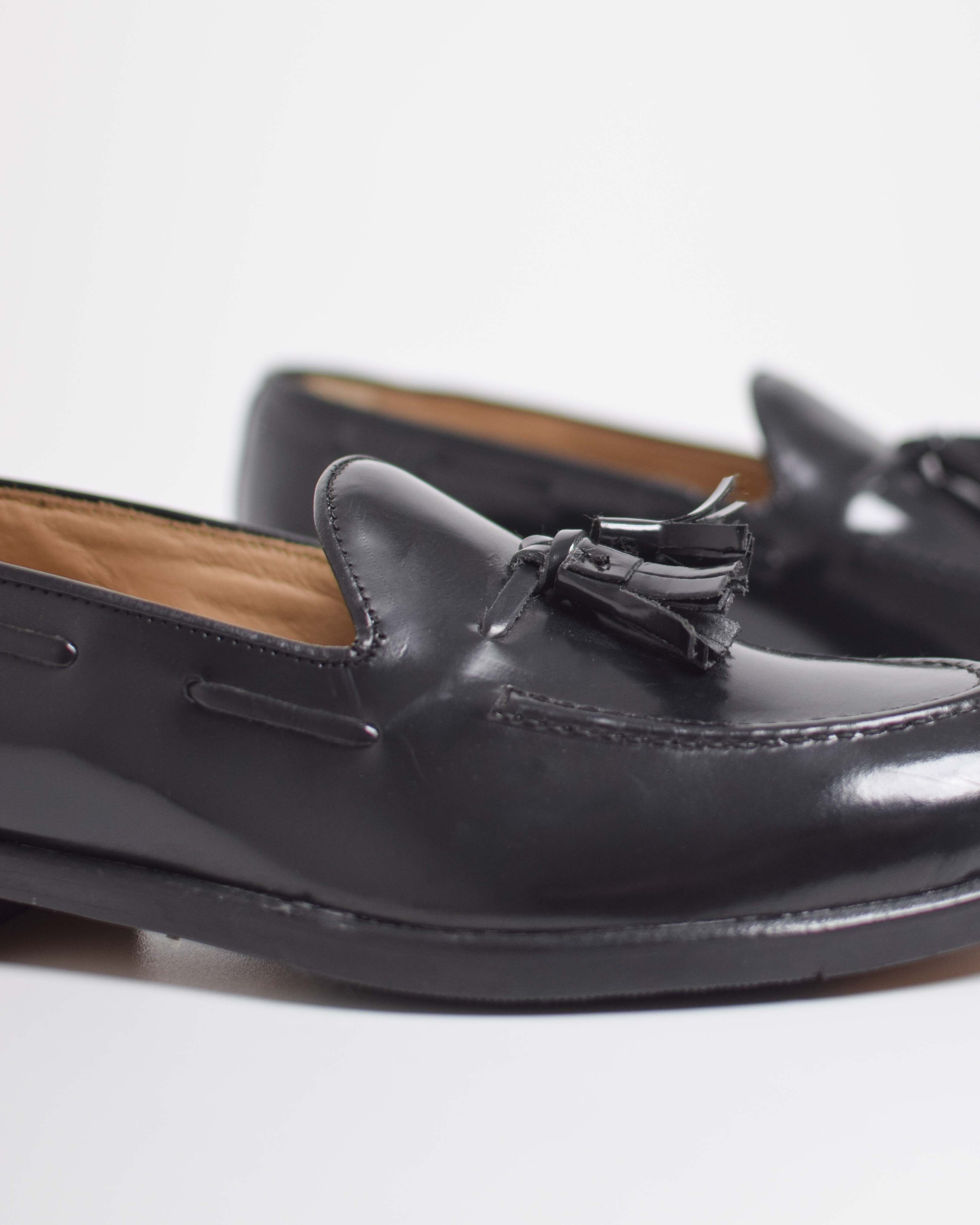 Leather tassel loafers