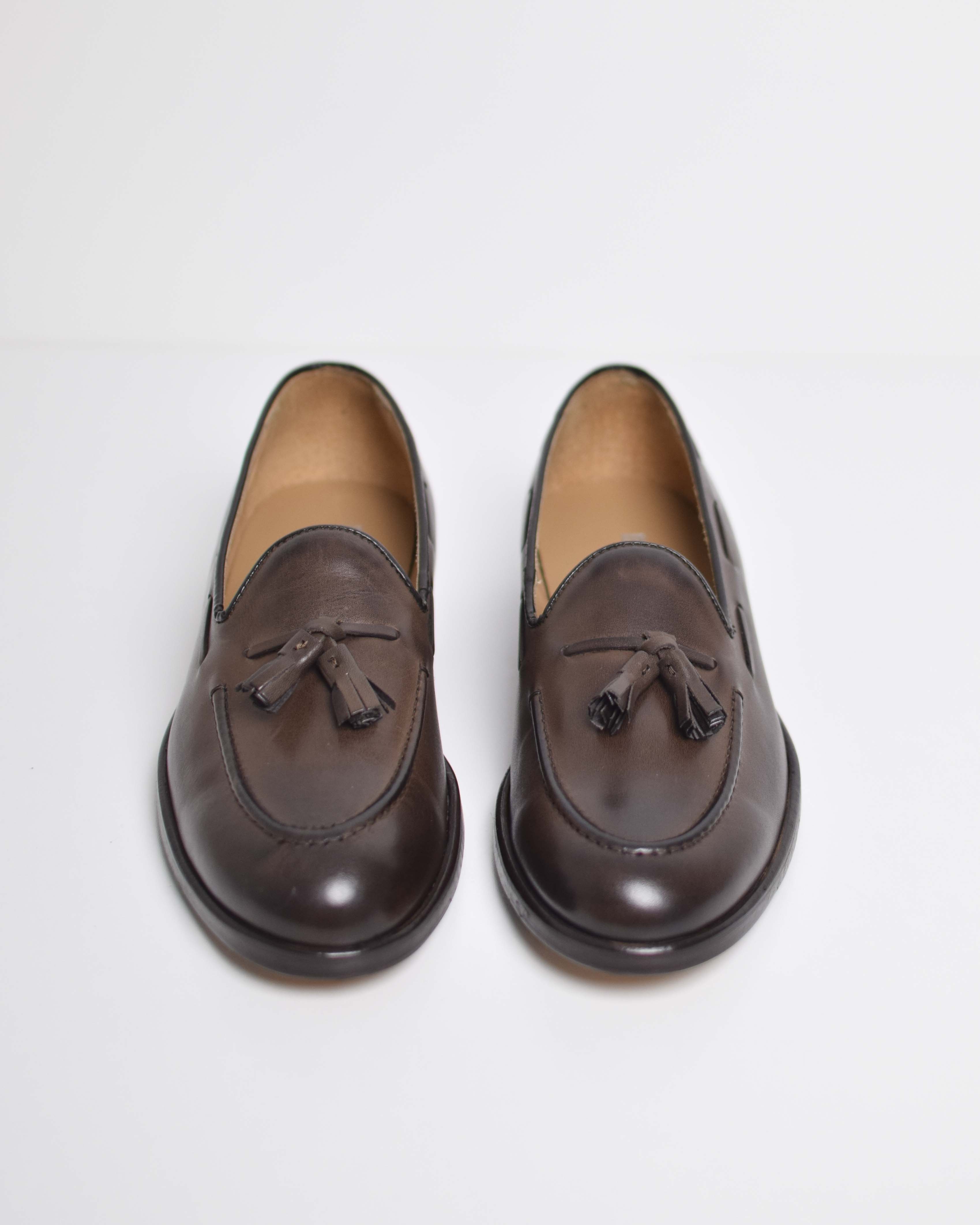 Leather tassel loafers