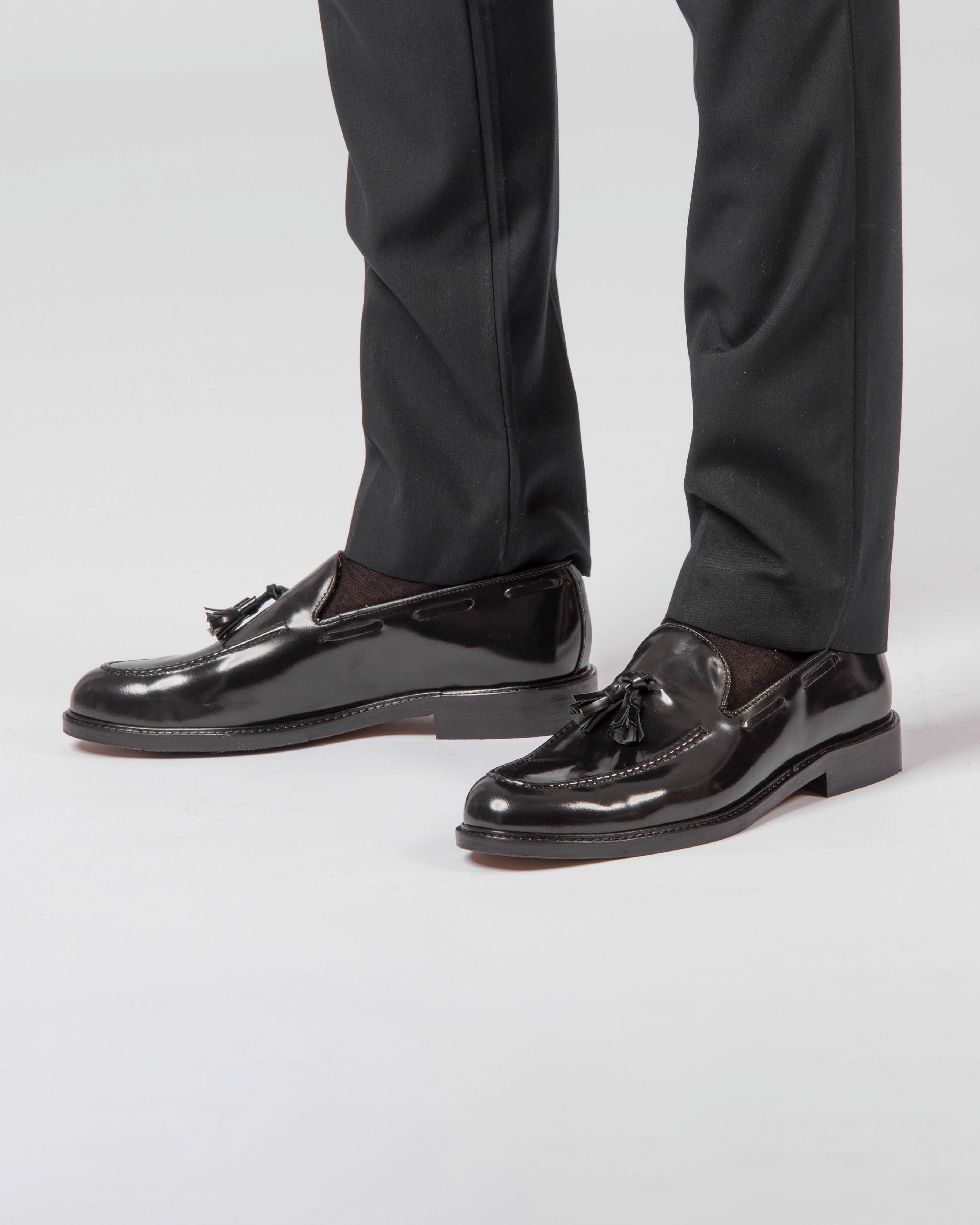 Leather tassel loafer