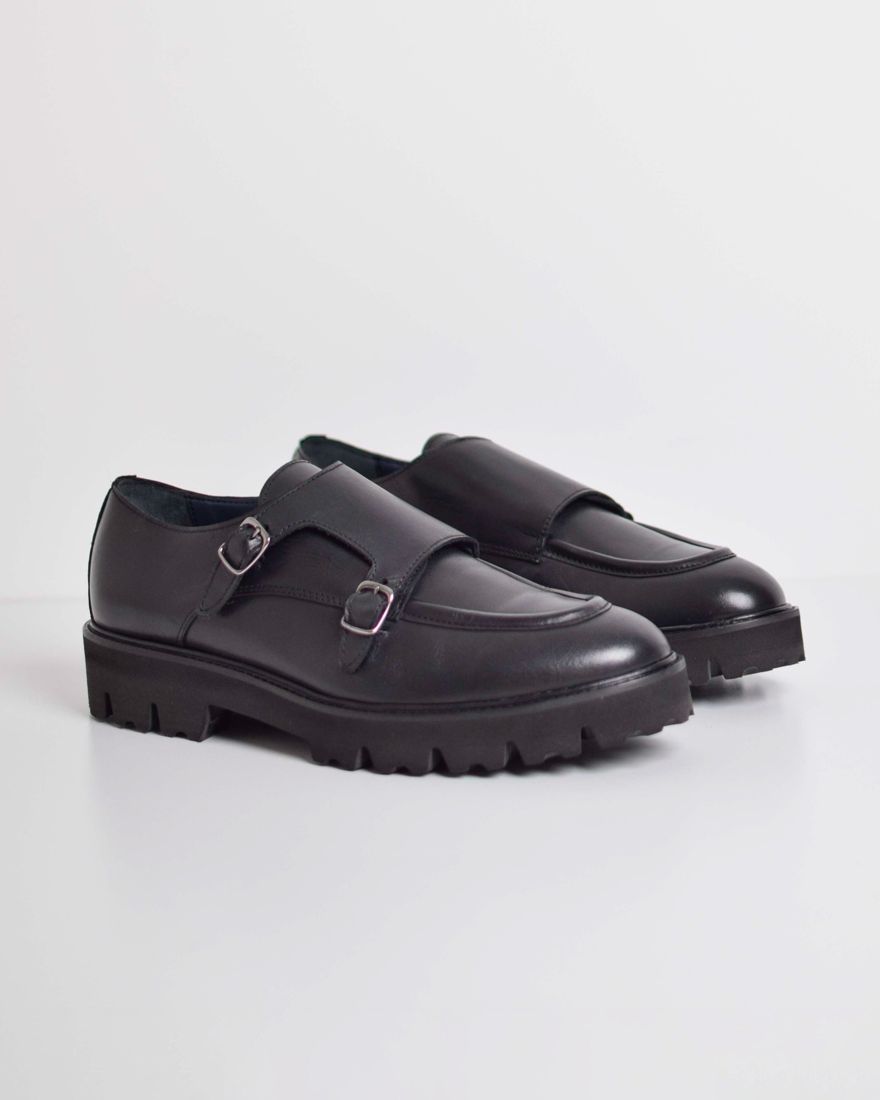 Loafers Buckles Track Sole