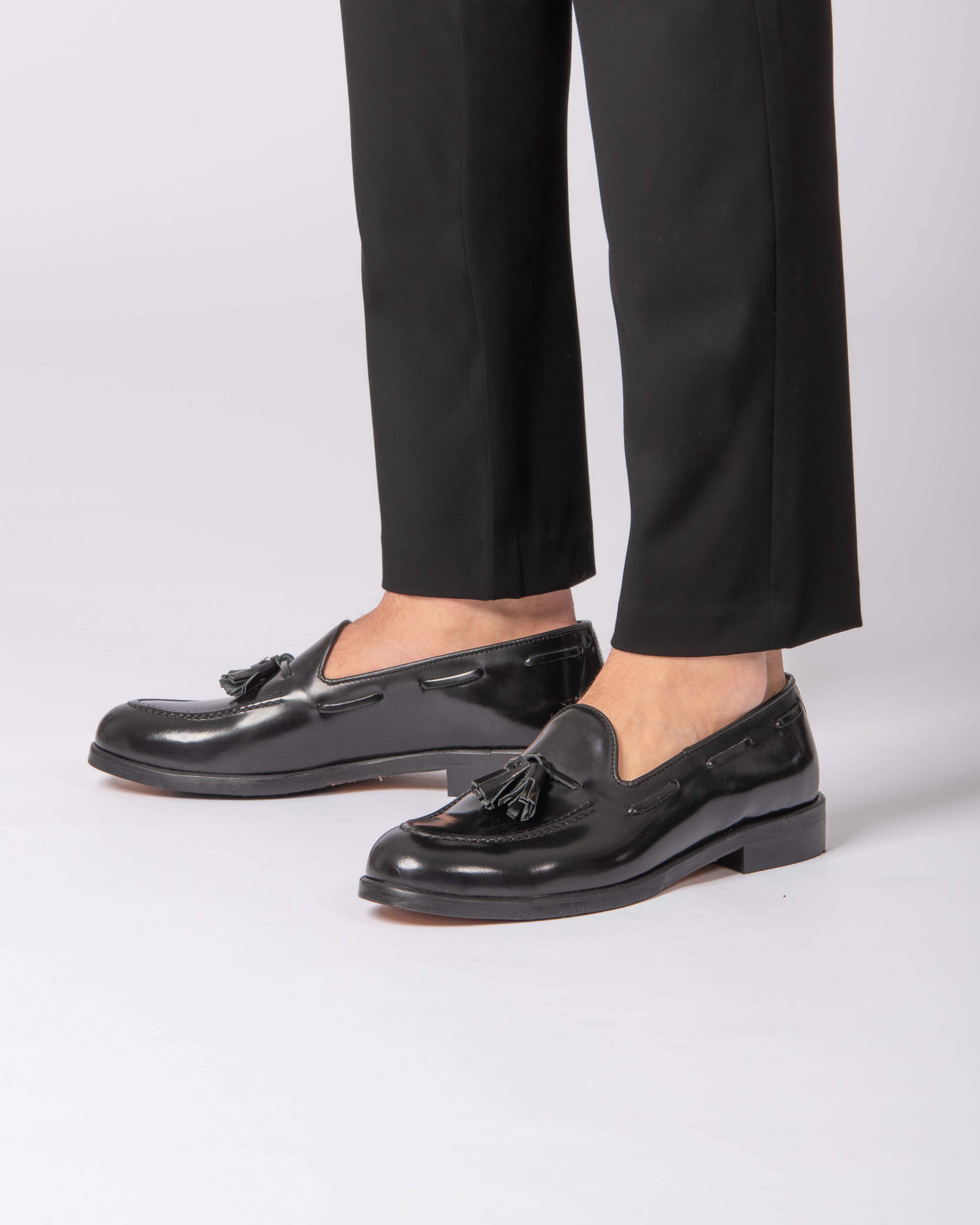 Leather tassel loafers