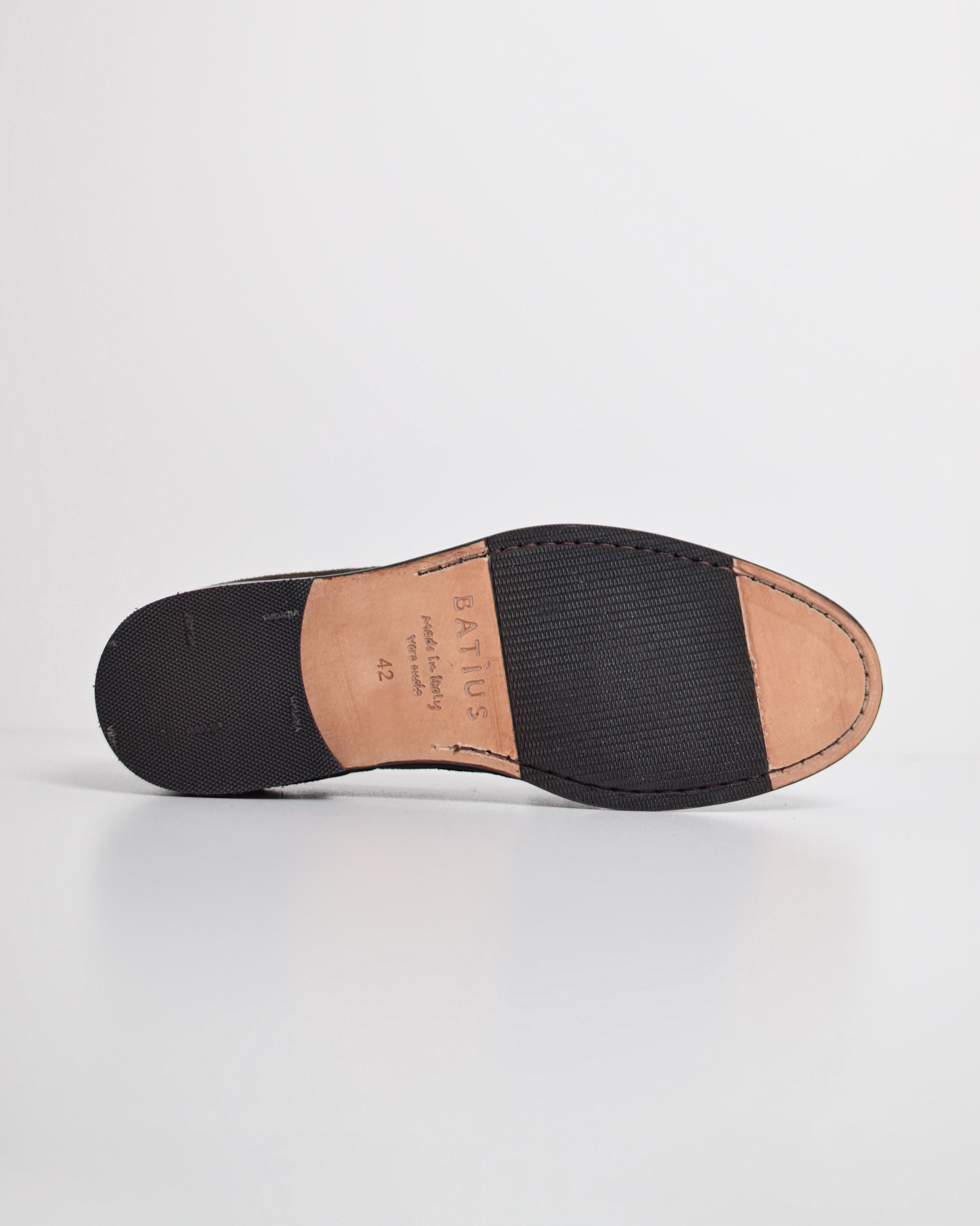 Single Buckle Leather Moccasins