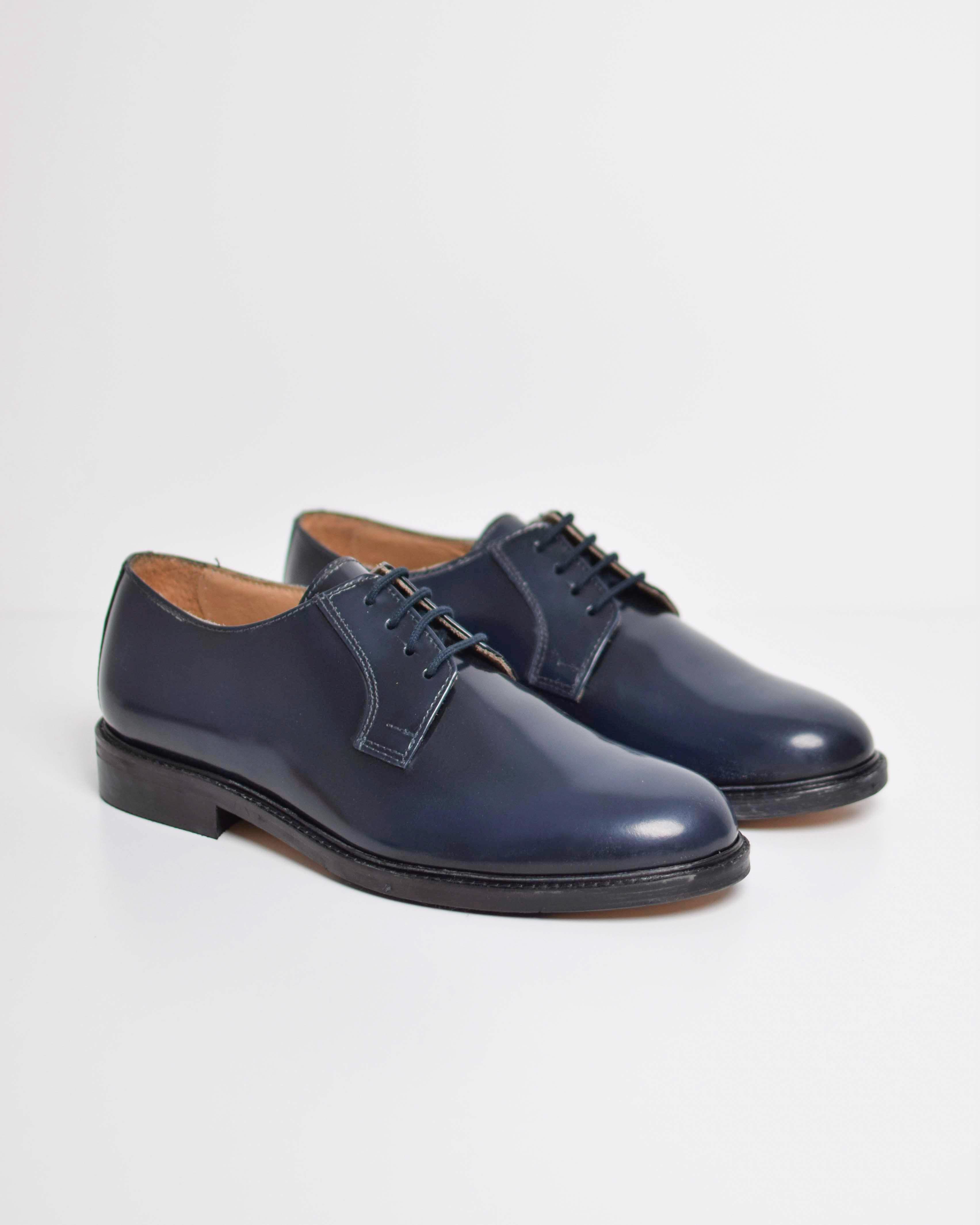 Leather derby lace-ups