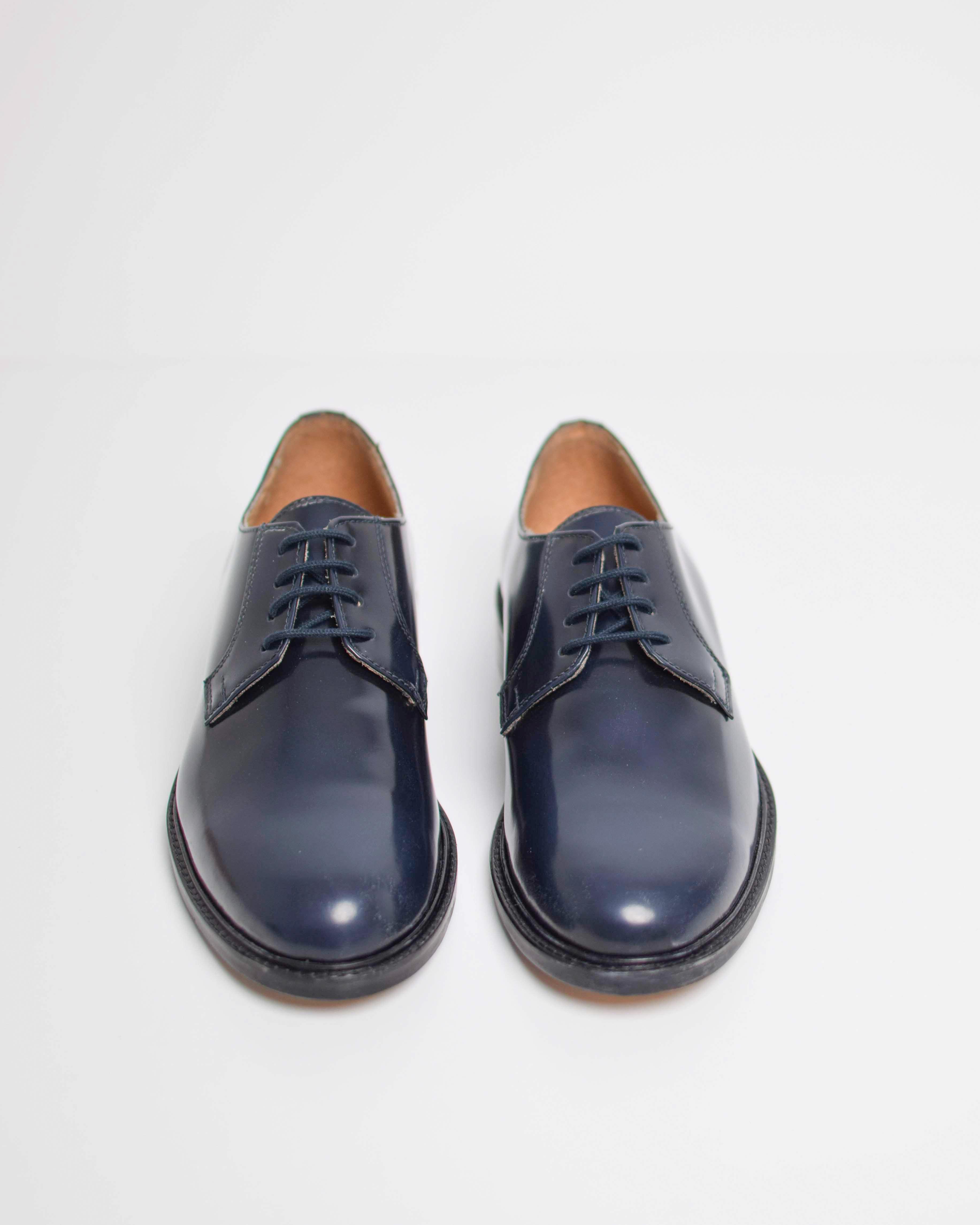 Leather derby lace-ups